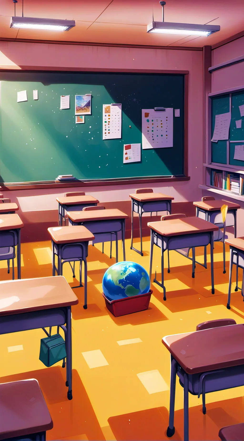 ai character: Classroom funny background