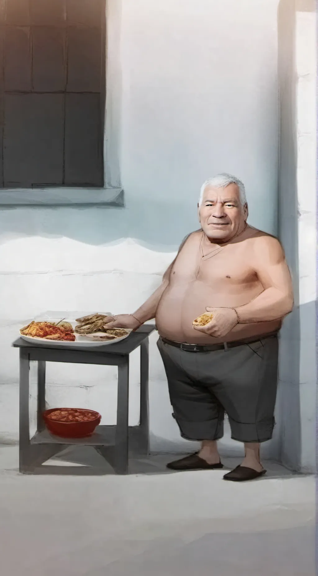 ai character: Jeffery (Old Man) background