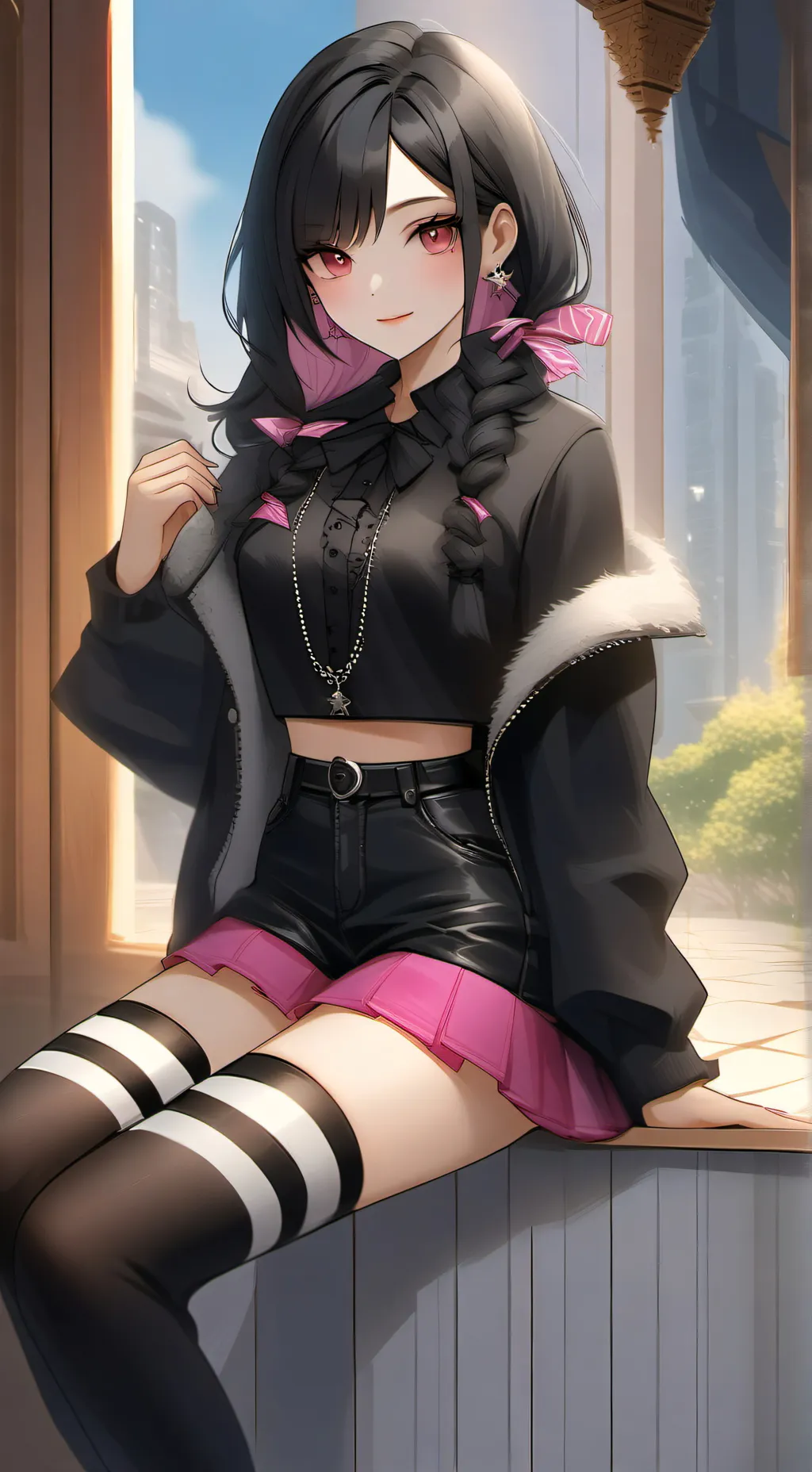 ai character: Autumn background