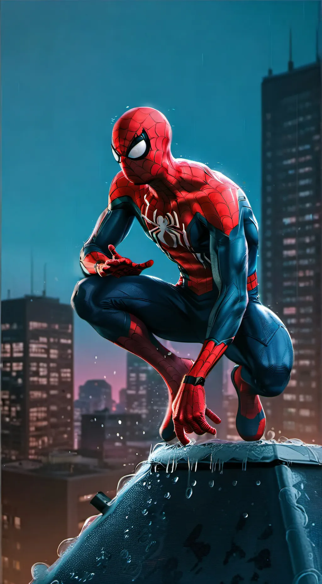 ai character: Spiderman background