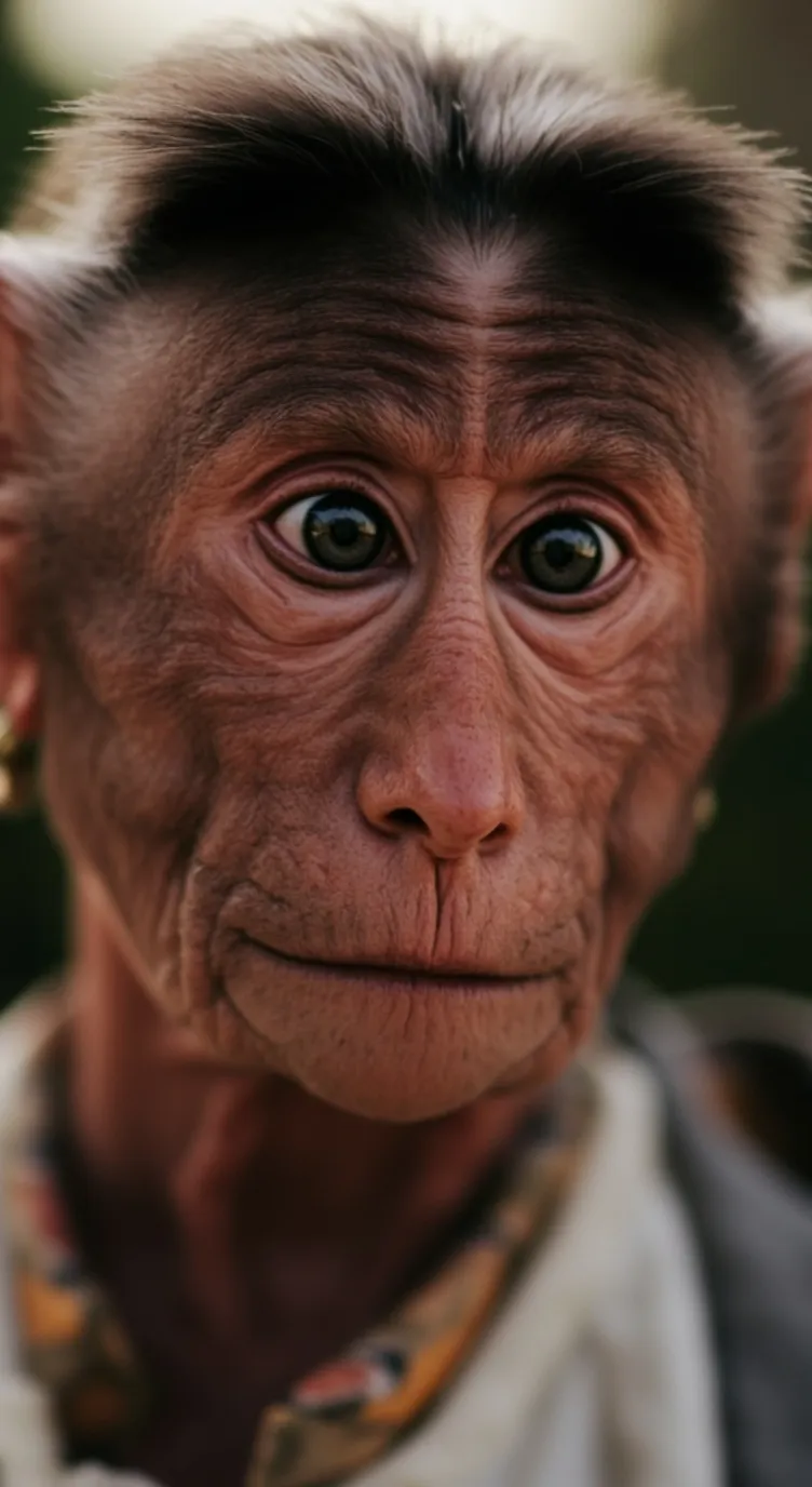 ai character: Goofy monkey background