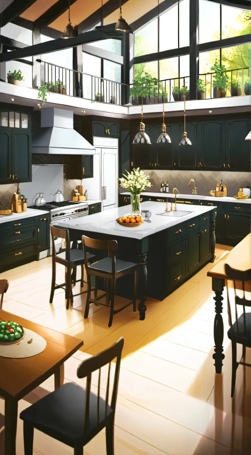 ai character: JJK kitchen  background