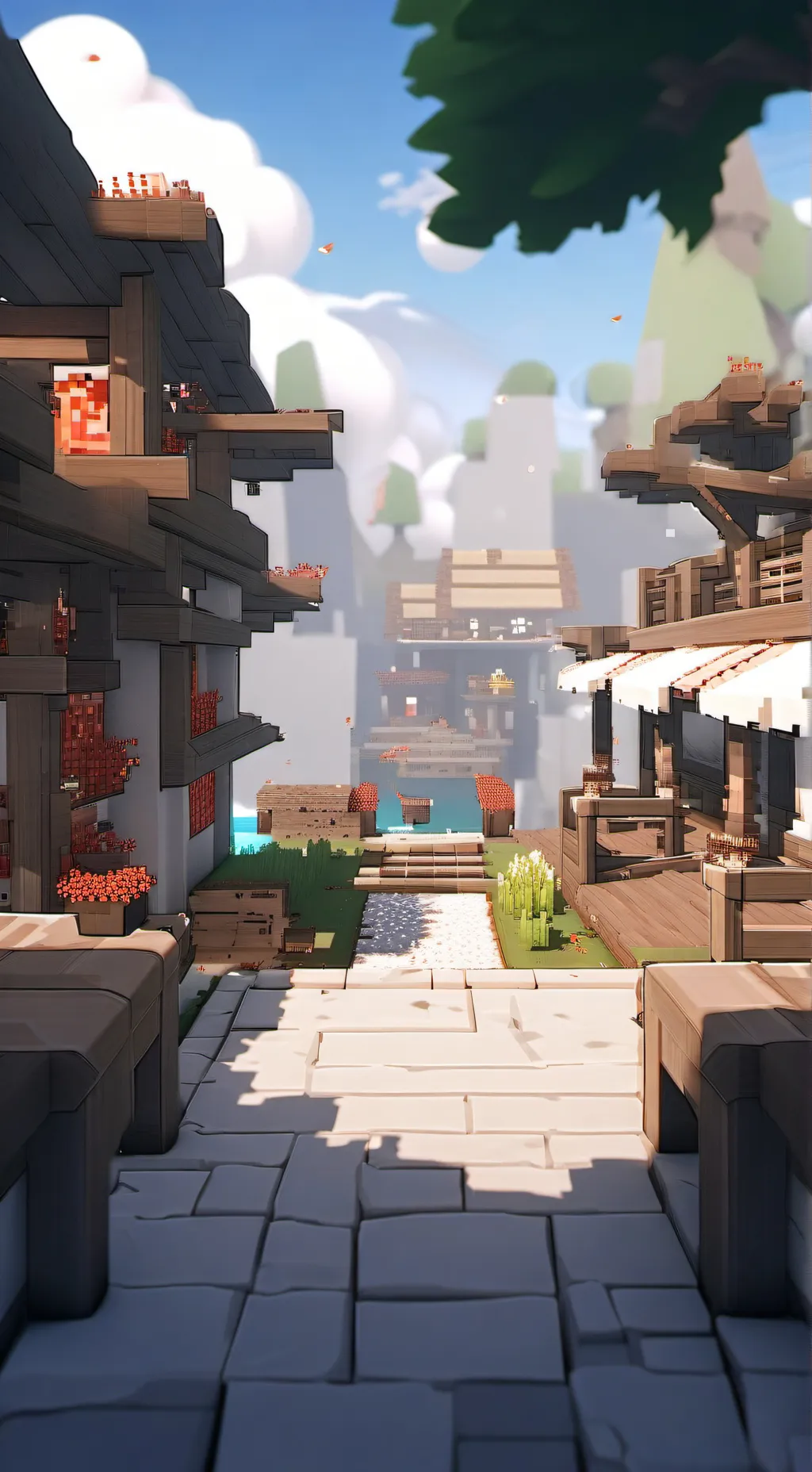 ai character: minecraft  background