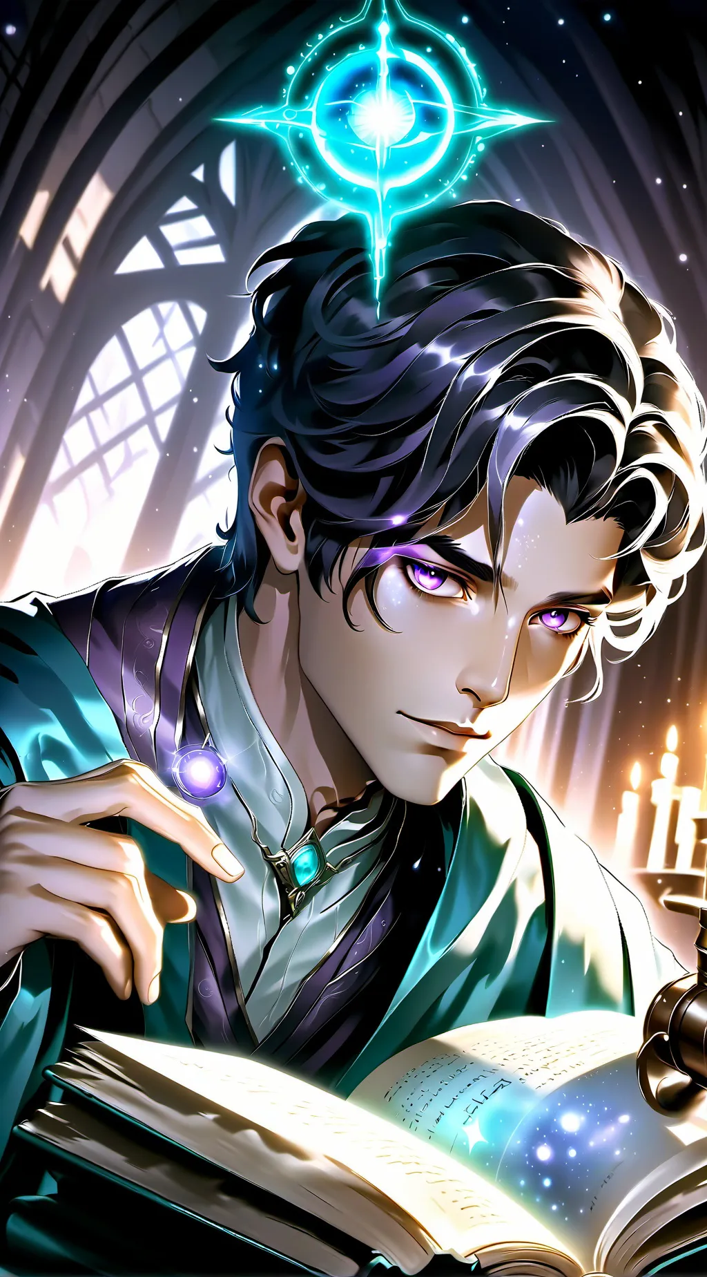 ai character: Lucien Moonstone background