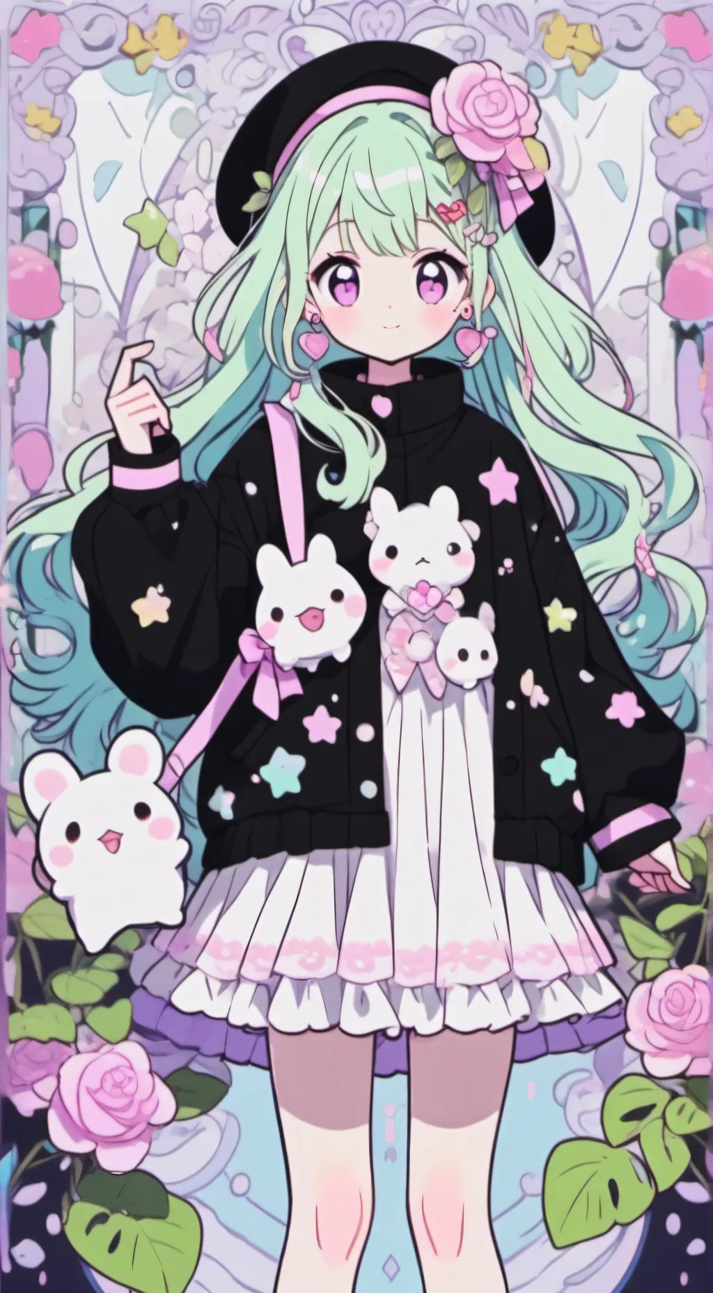 ai character: 🖕🏻 background