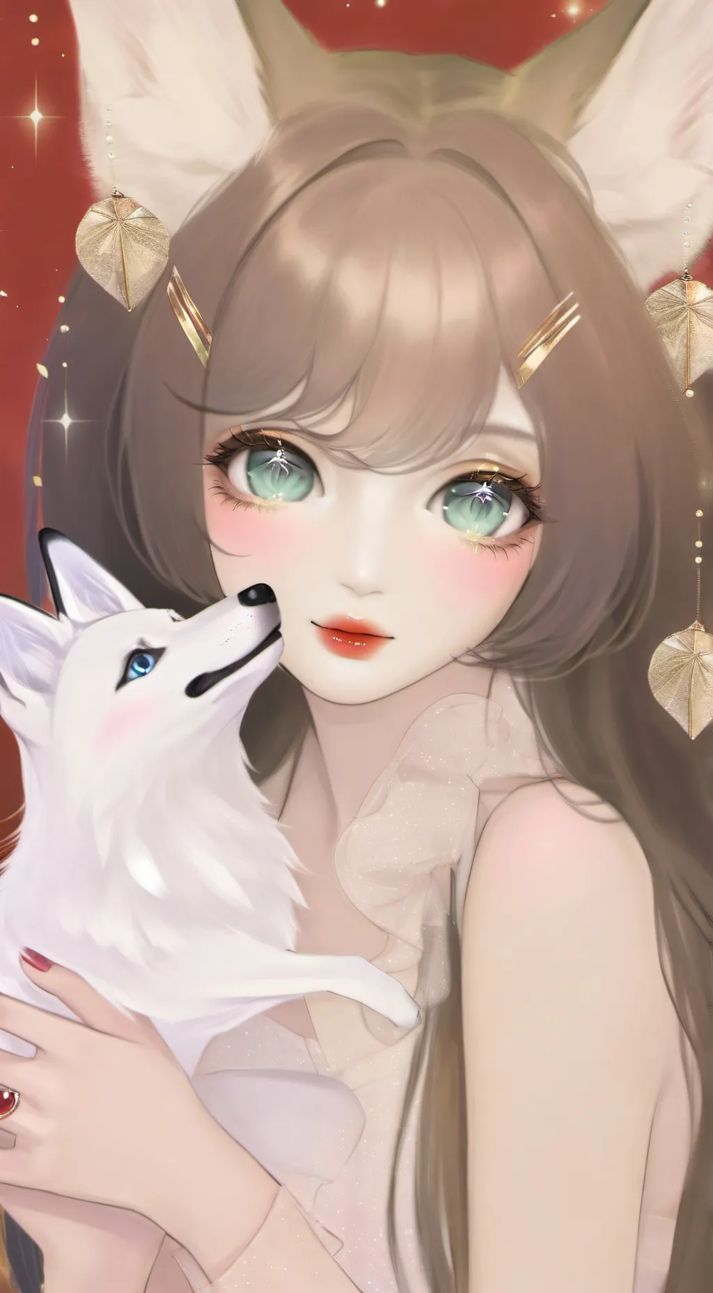 ai character: FOX HYBIRD VAMPIRE background