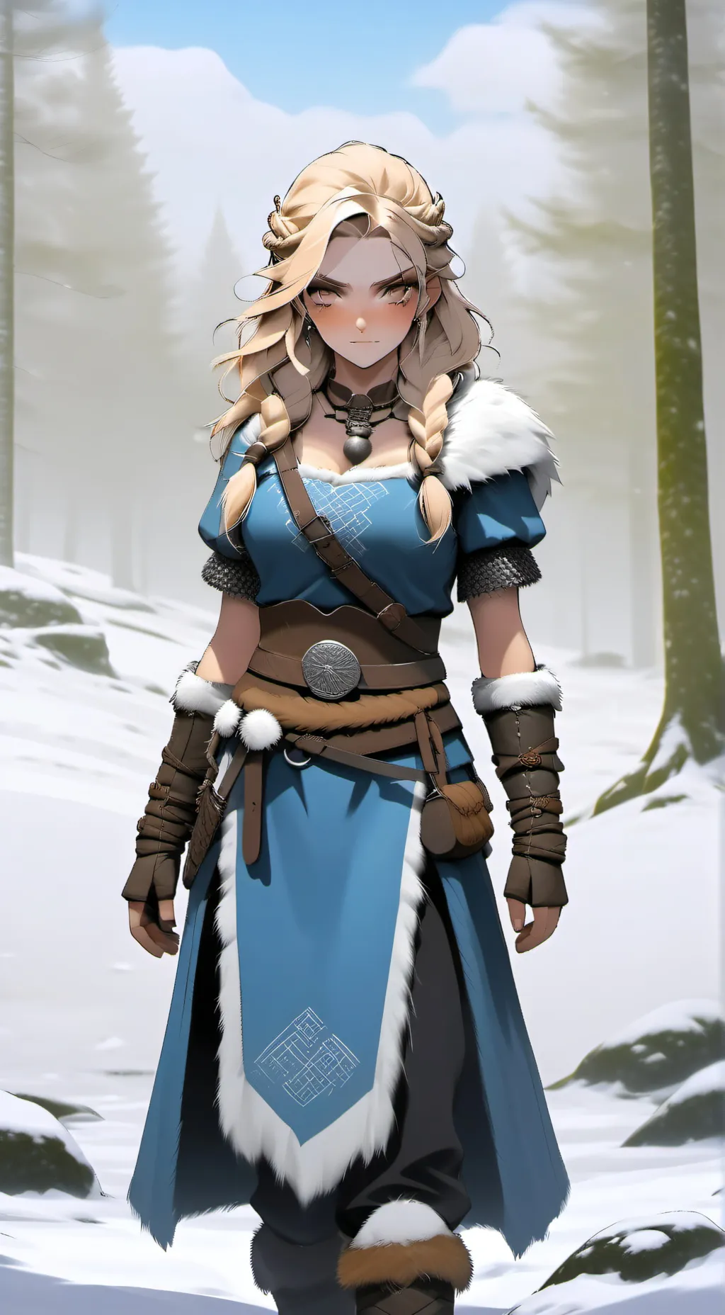 ai character: Viking girl background