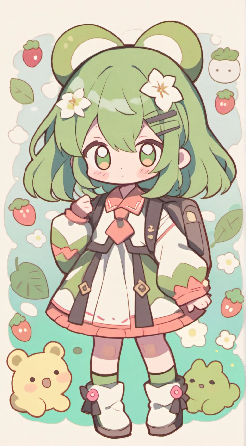 ai character: bebé  background
