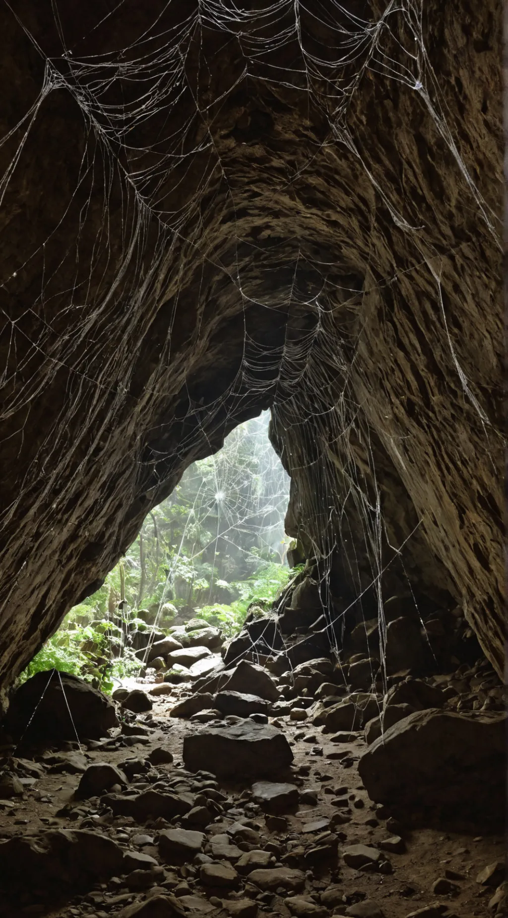 ai character: Spiderwebs background