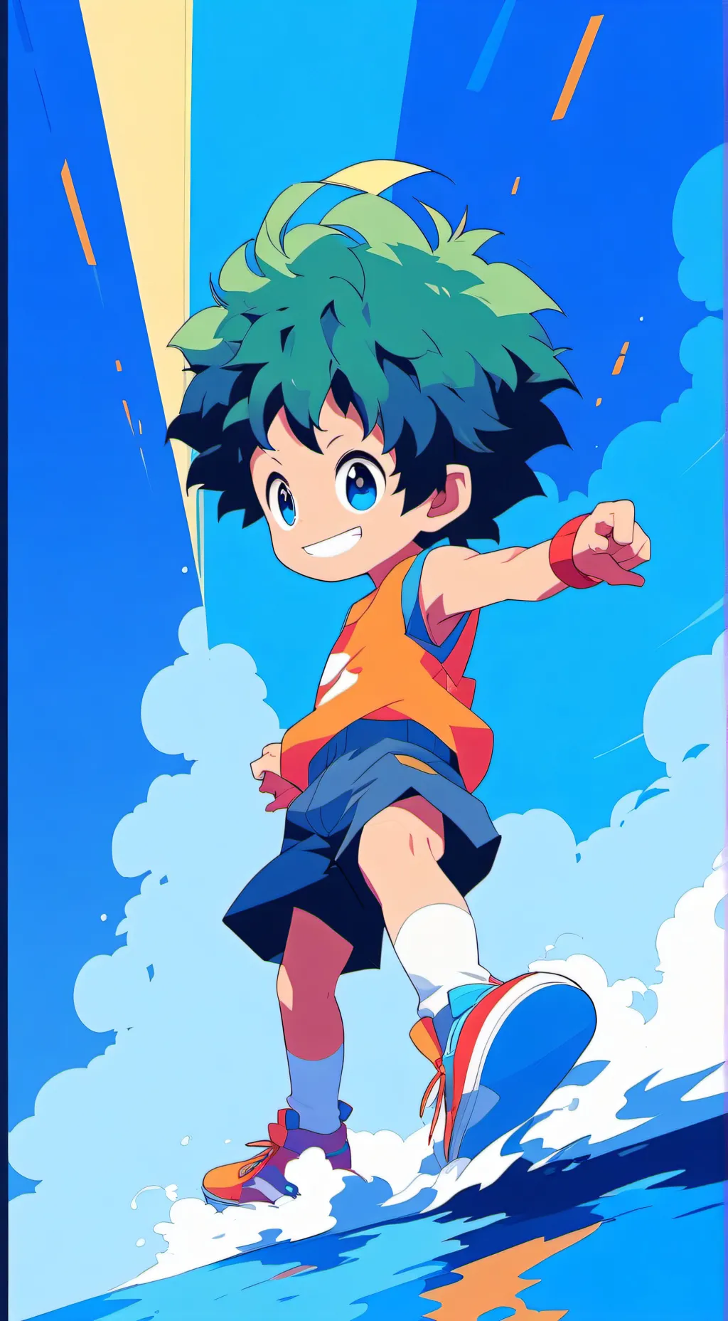 ai character: MHA road trip background