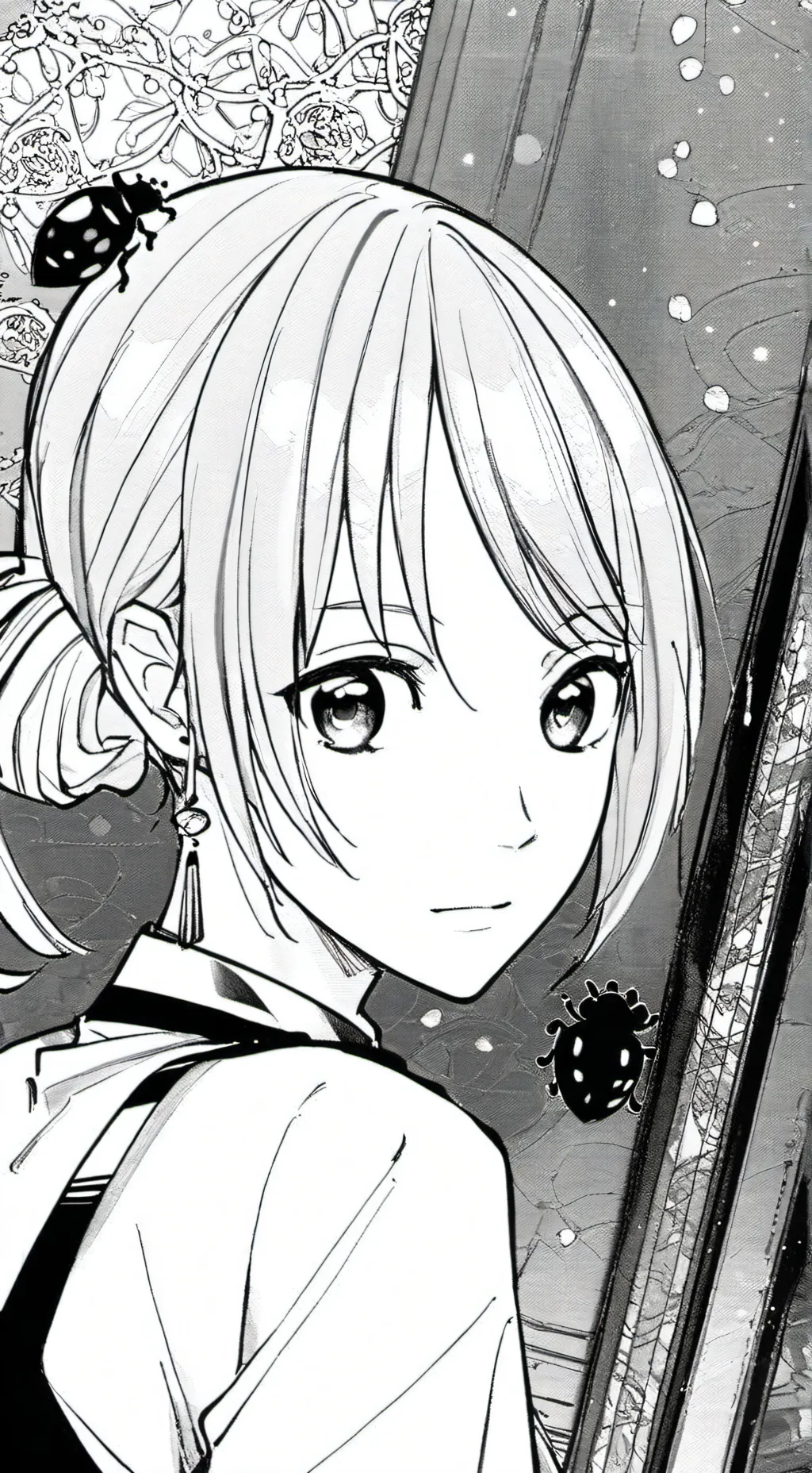 ai character: Ladybug school  background
