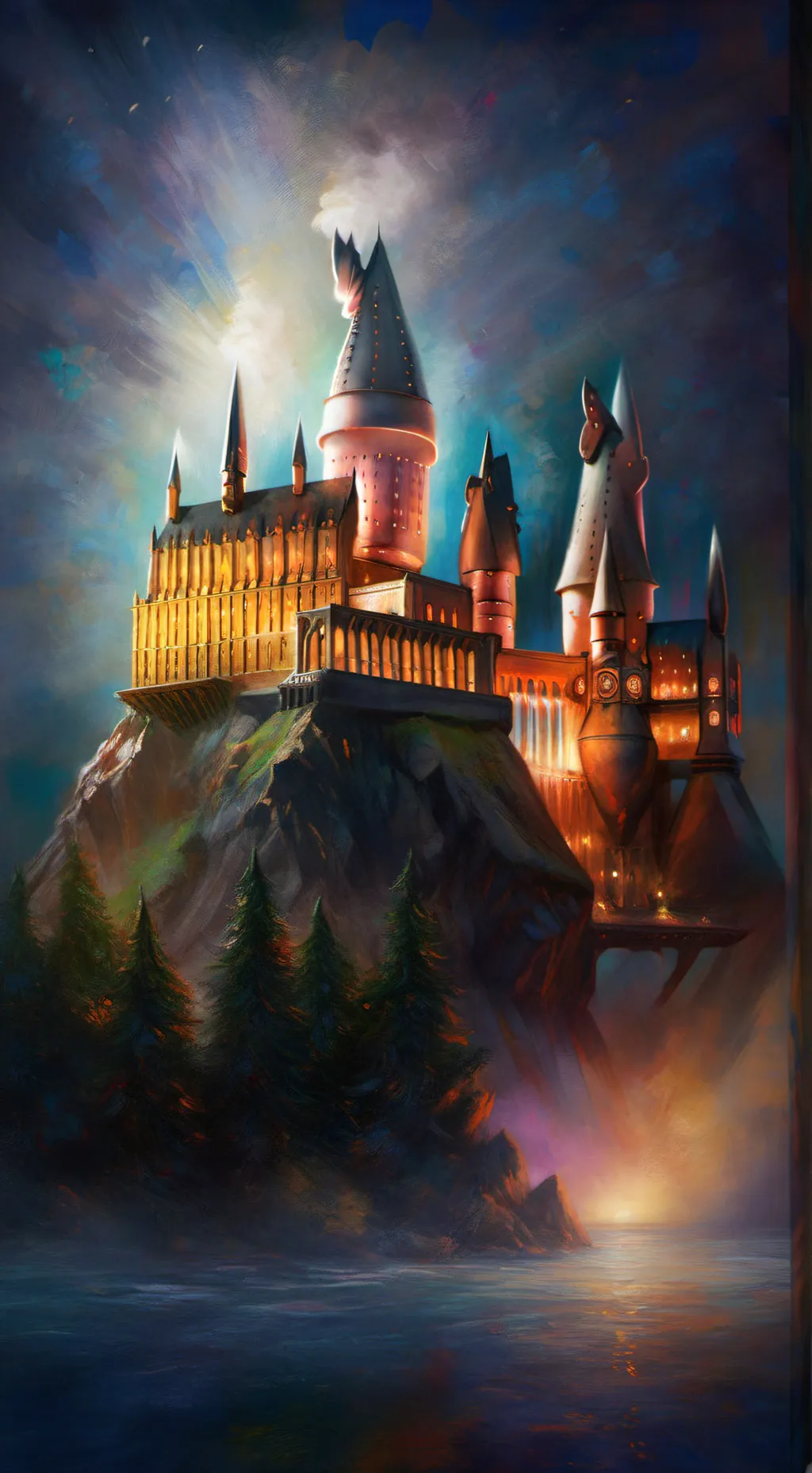 ai character: Hogwarts  background