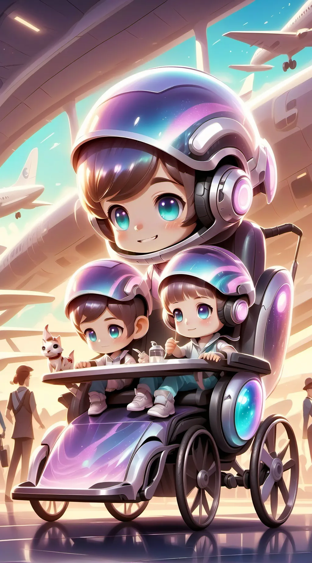 ai character: babies  background