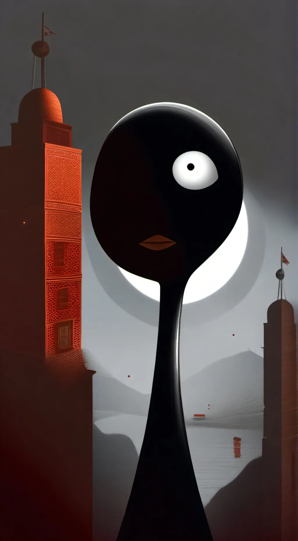 ai character: circle guy  background