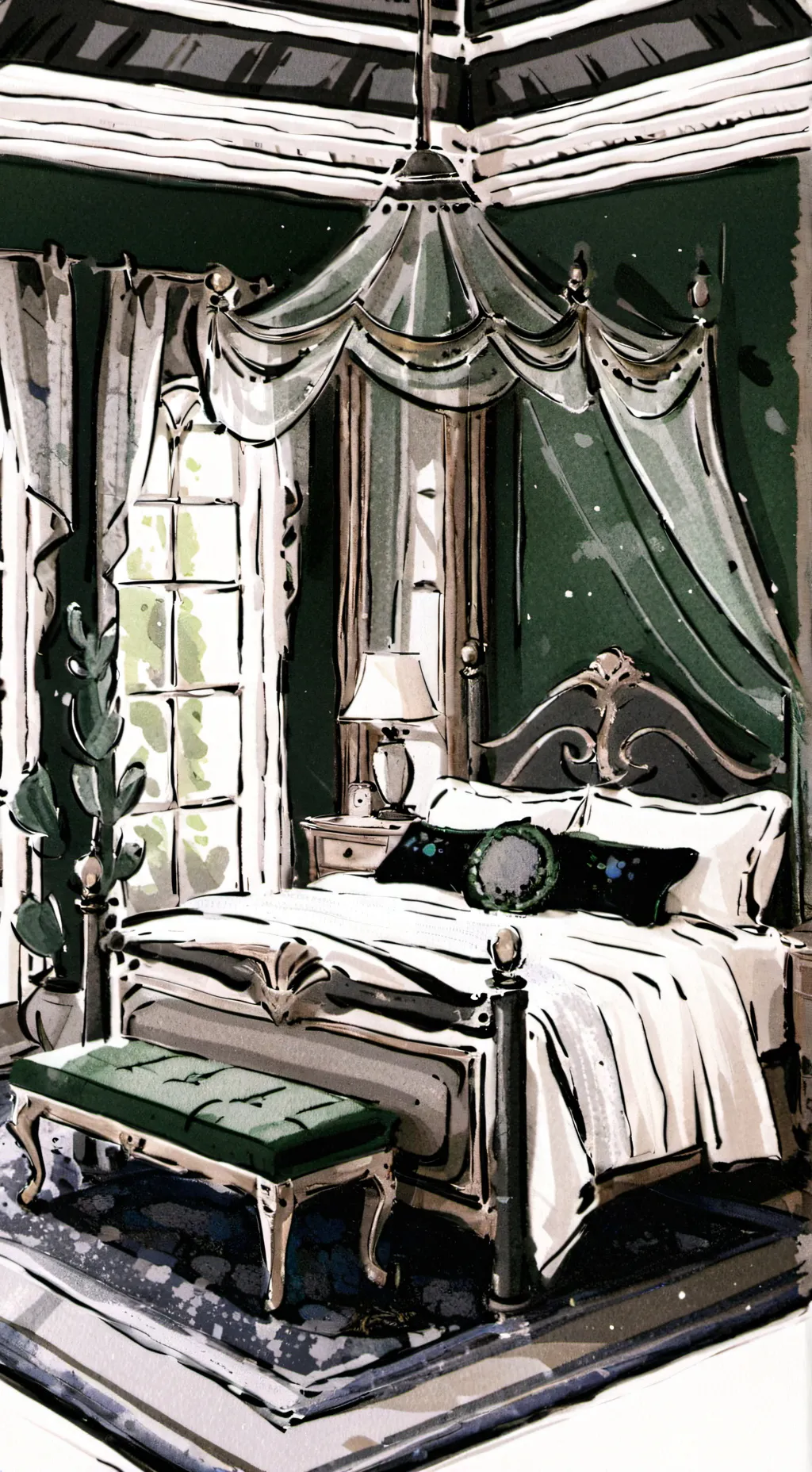 ai character: Sleepover background
