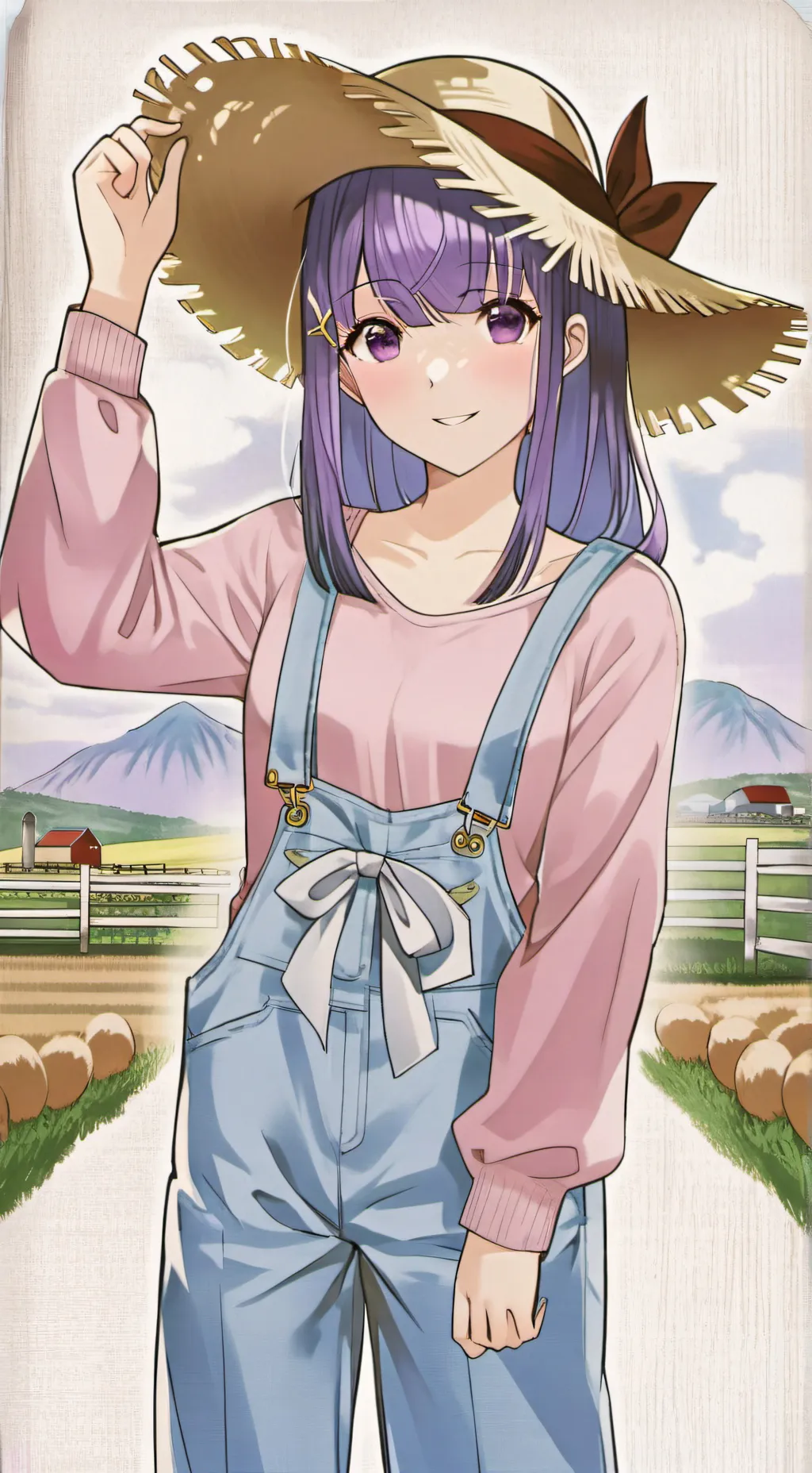 ai character: Grow Sakura background