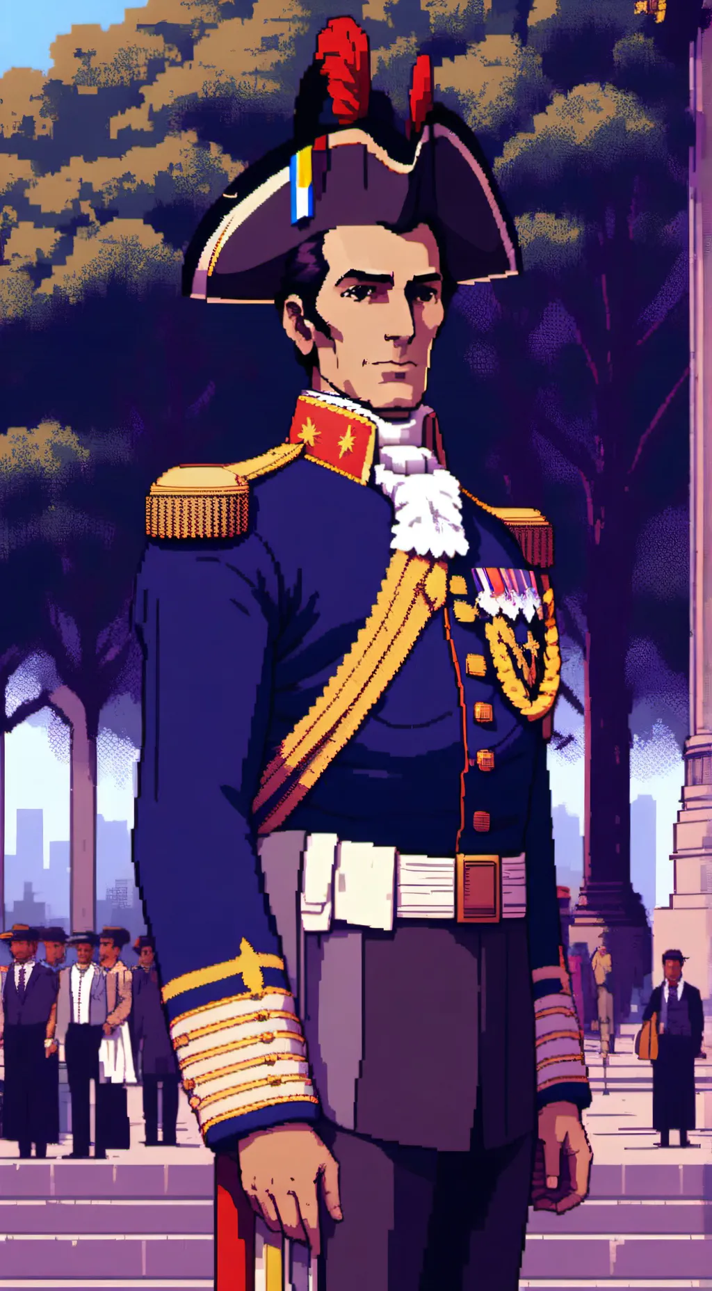 ai character: Simón Bolívar background