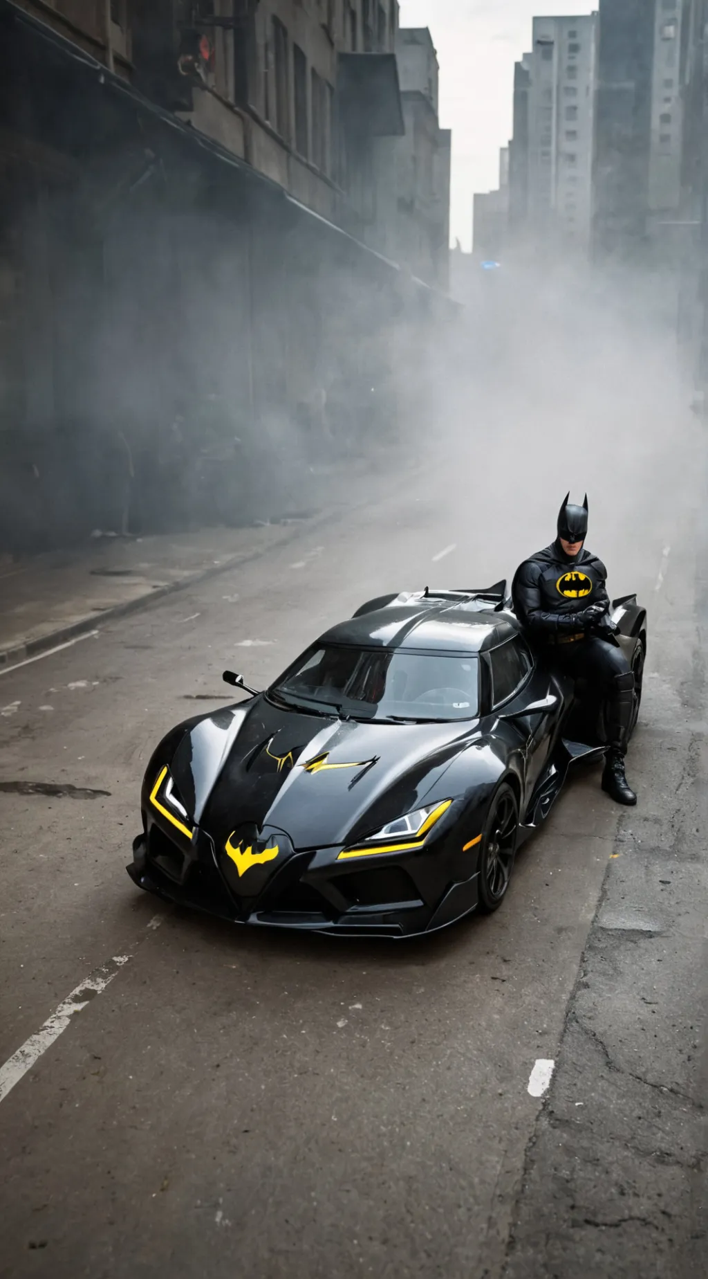ai character: BATMAN background