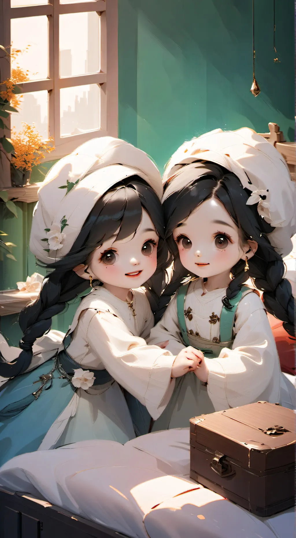 ai character: Twins Baby background