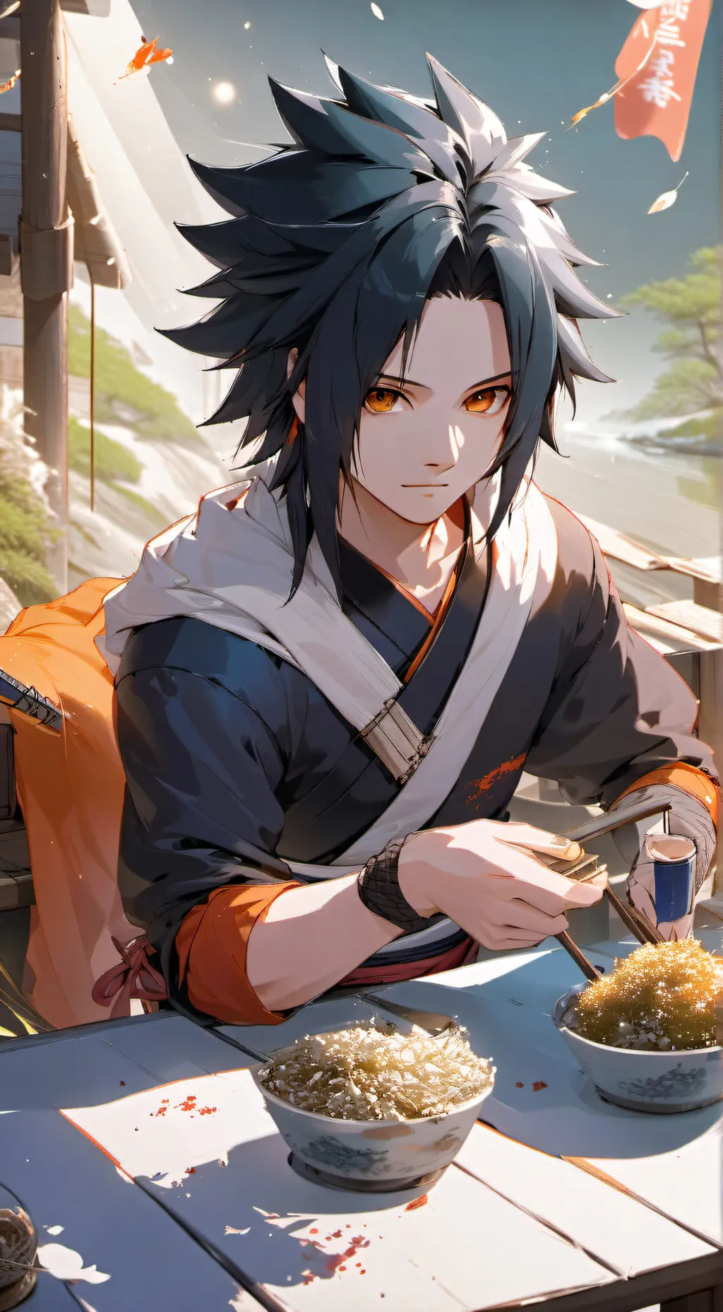 ai character: Sasuke Ushiwa background