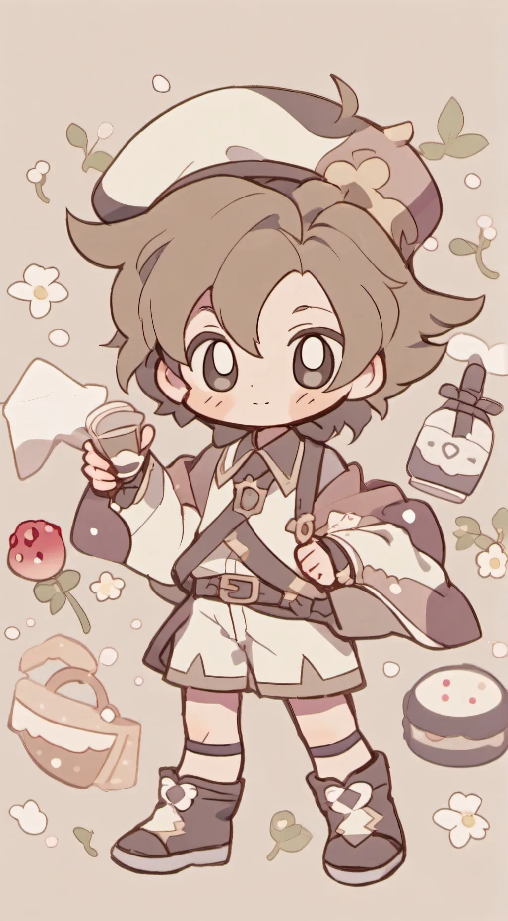 ai character: pijamada de amigos background