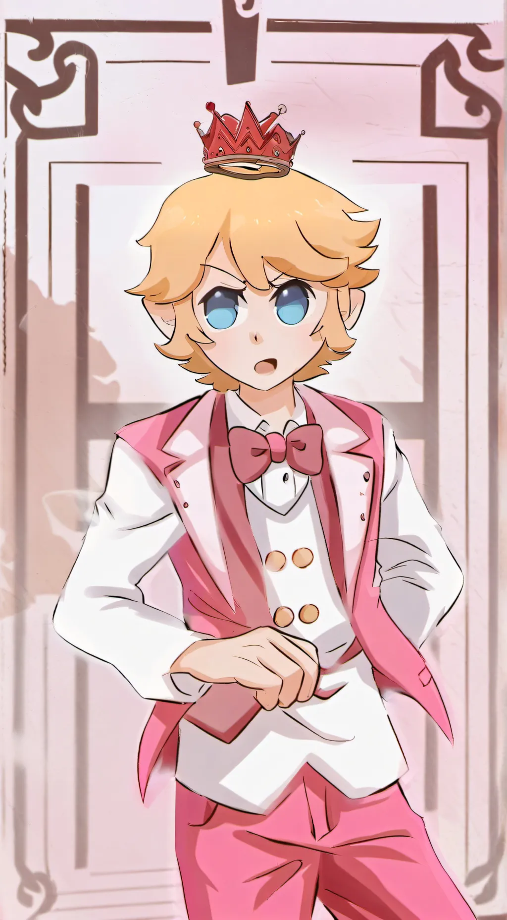 ai character: Prince Peach background