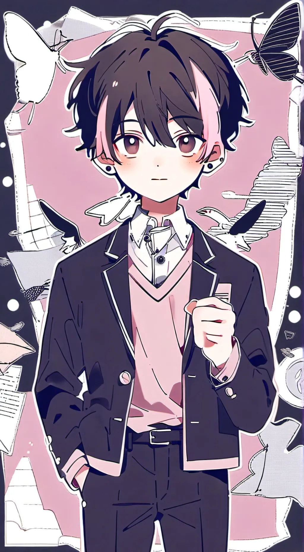 ai character: Pure milk background