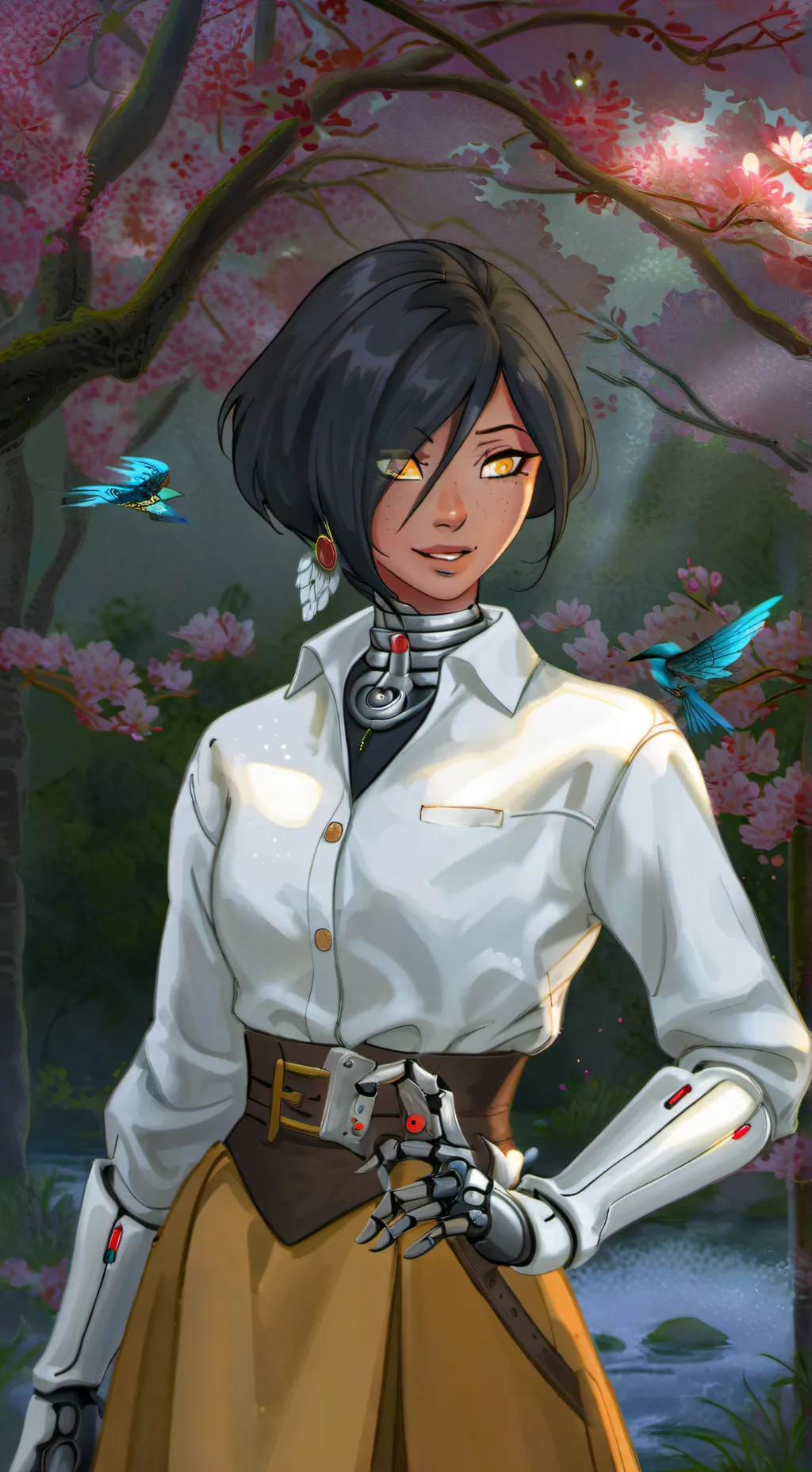 ai character: M.I.N.A  background