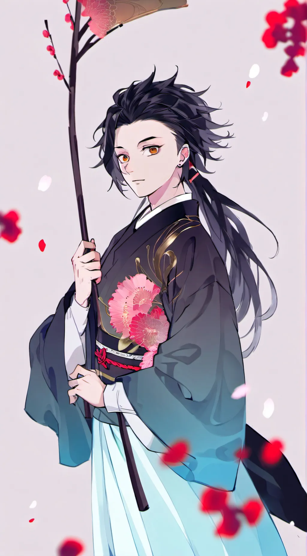 ai character: tomioka giyyu KNY background