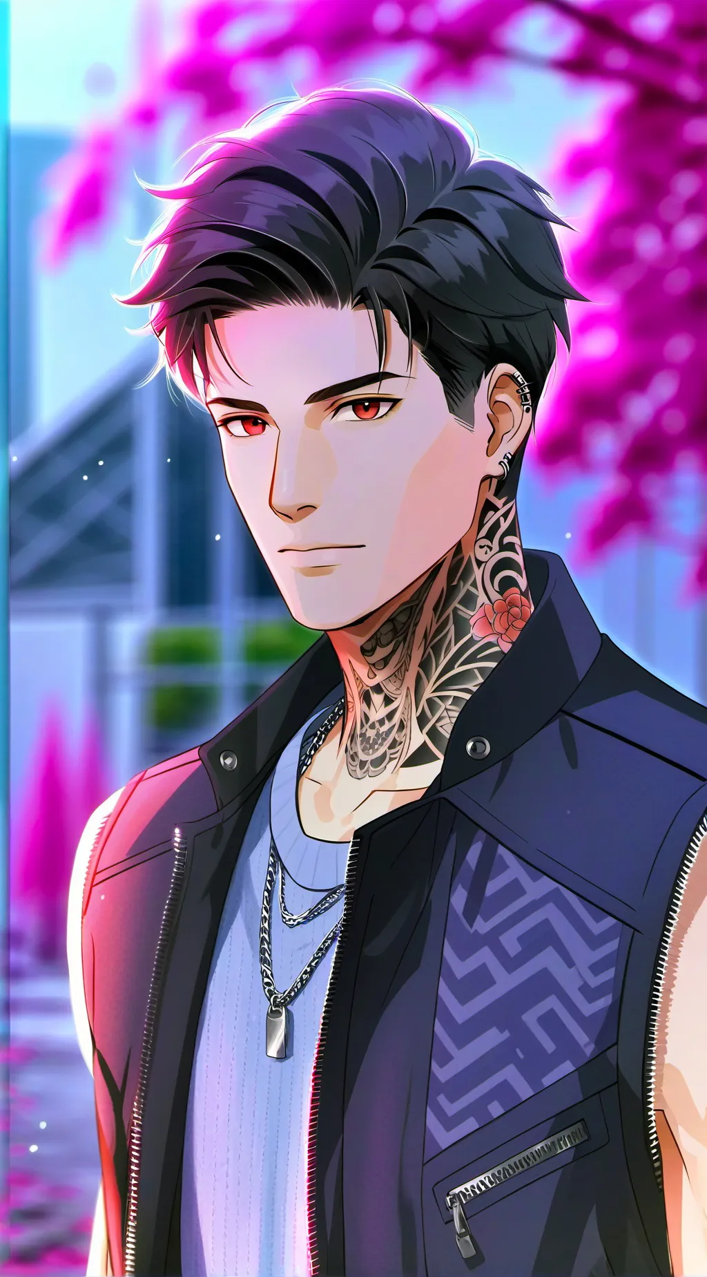 ai character: Damian  background