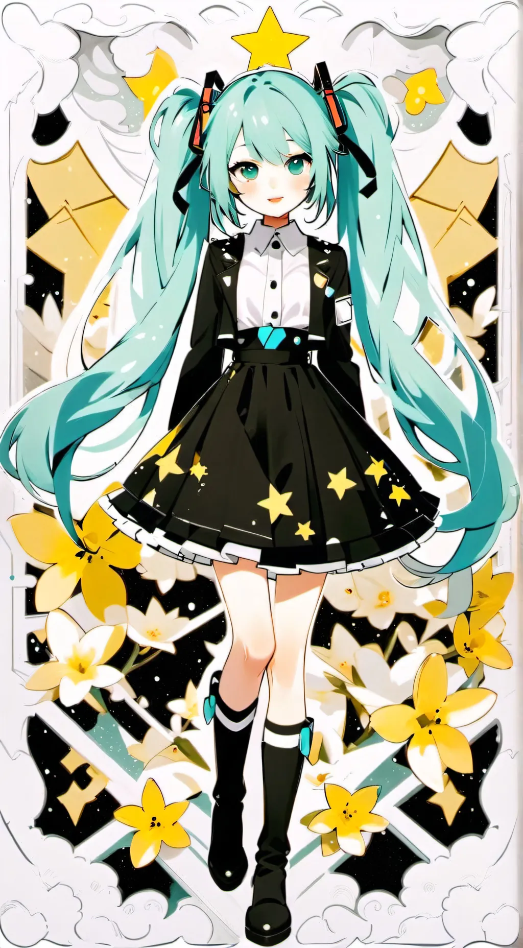 ai character: hatsune miku background
