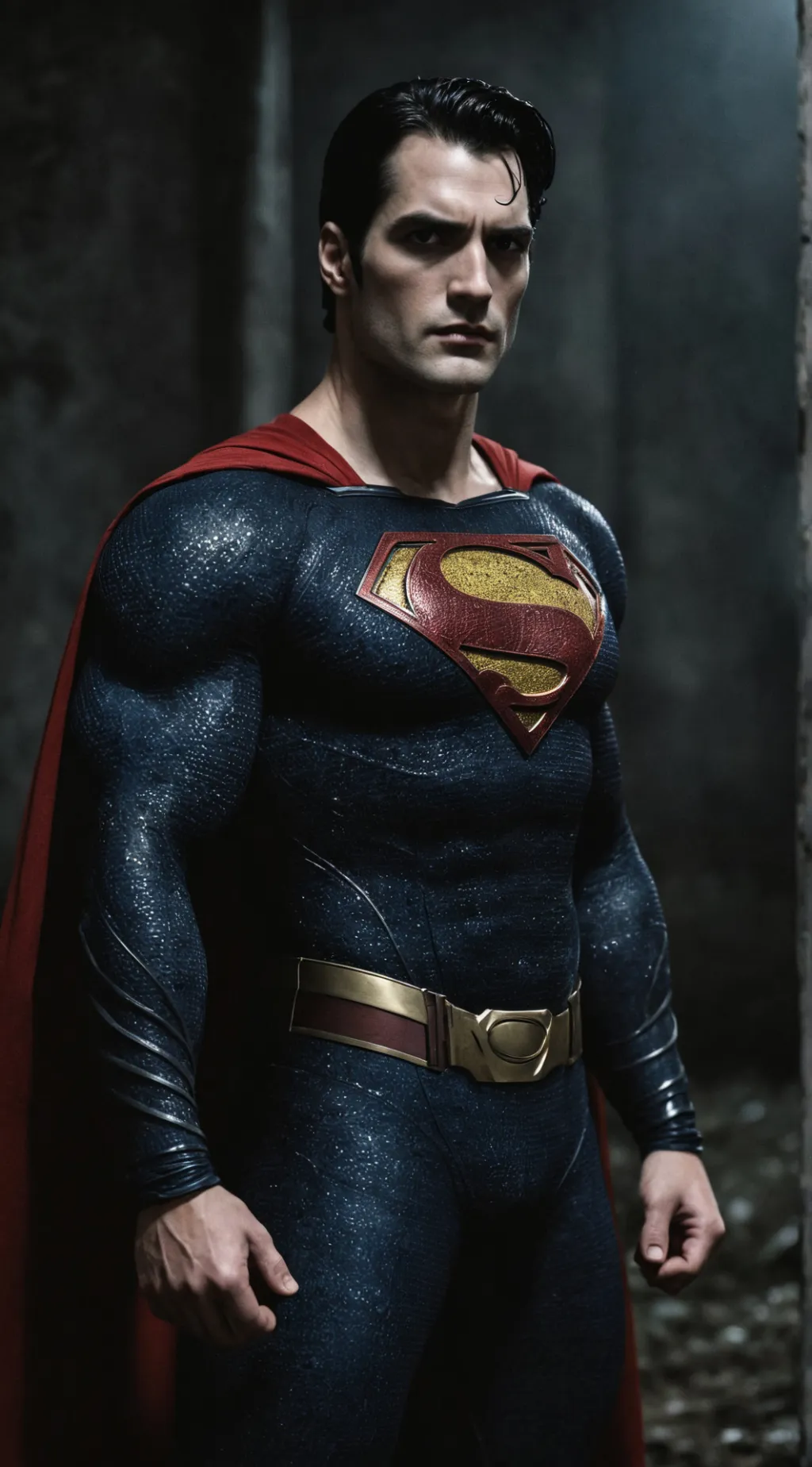 ai character: Dark Superman background
