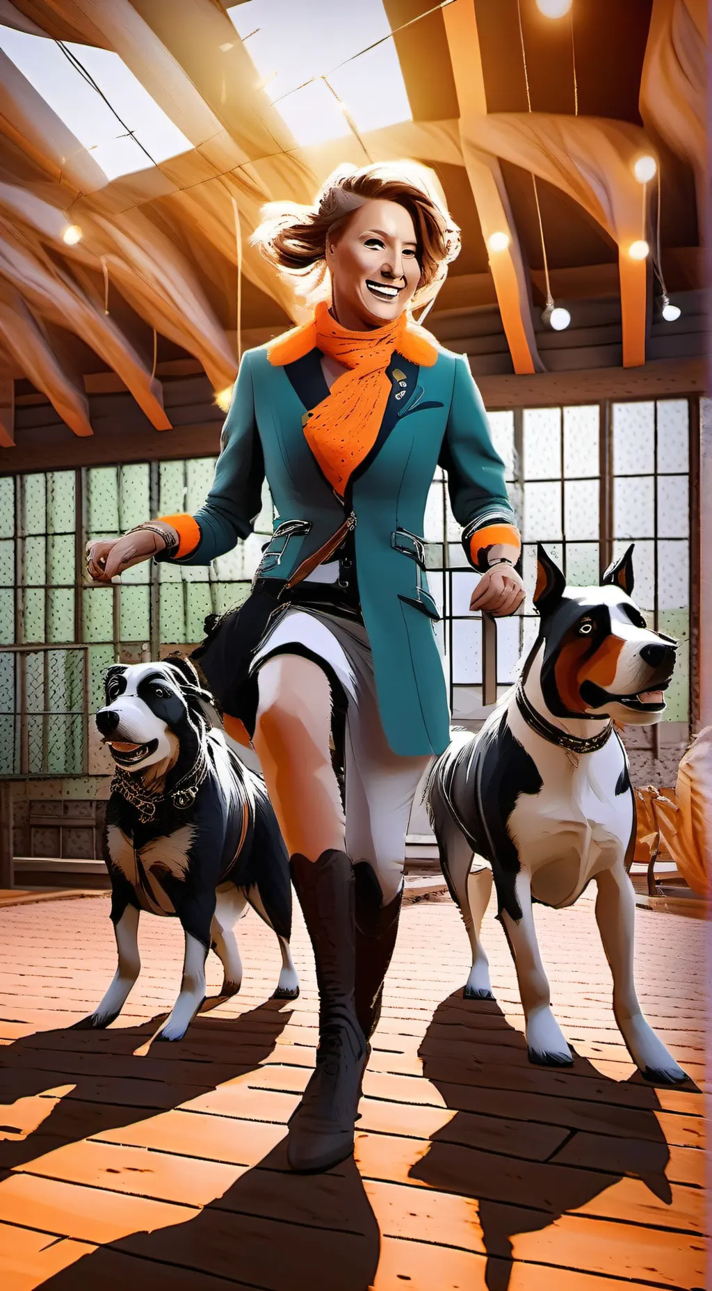 ai character: Oranje background