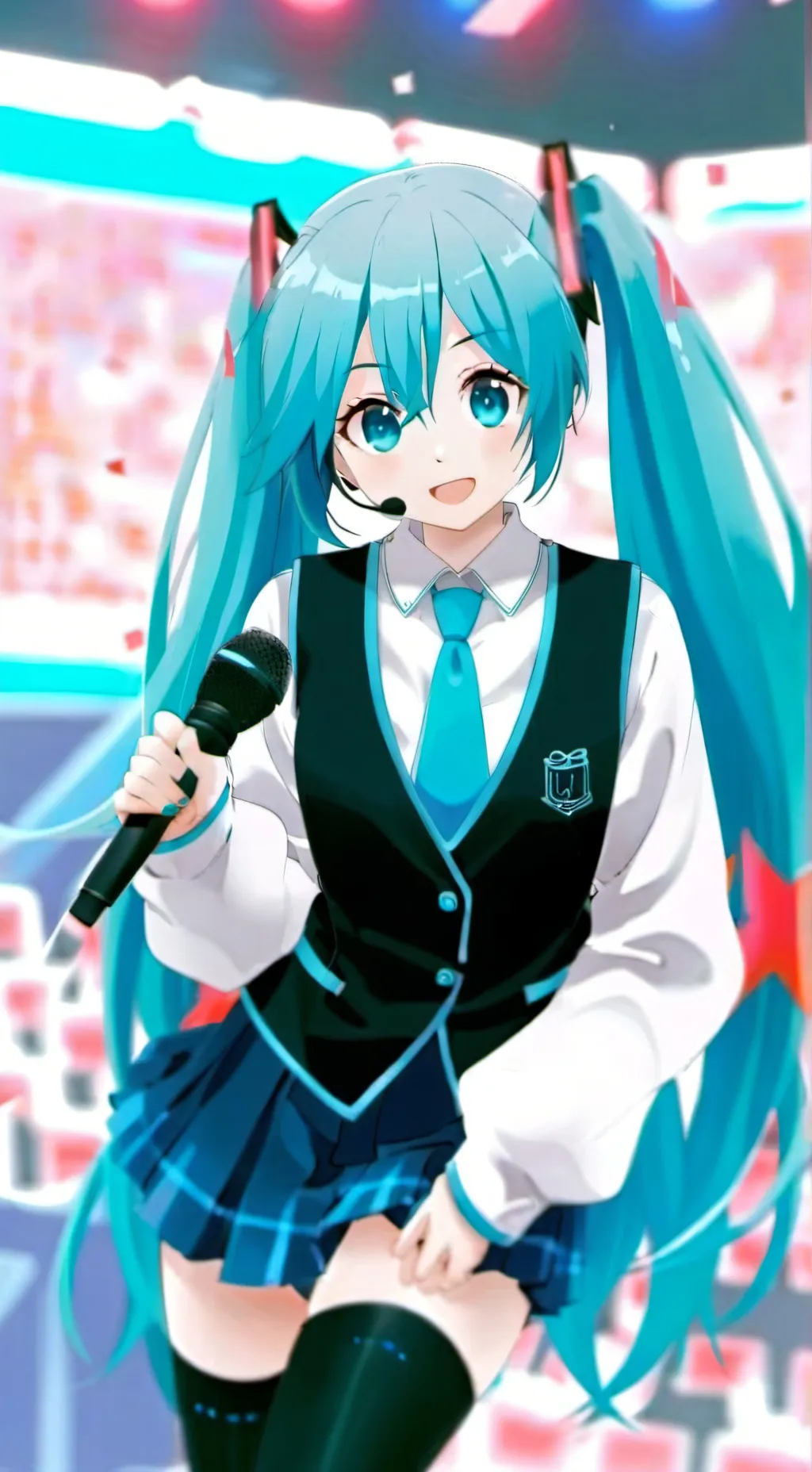 ai character: HATSUNE MIKU background