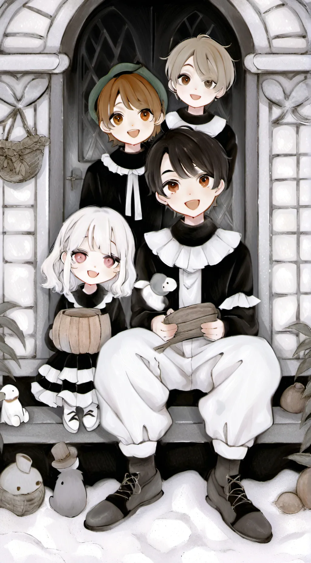 ai character: Rieles de 8 background