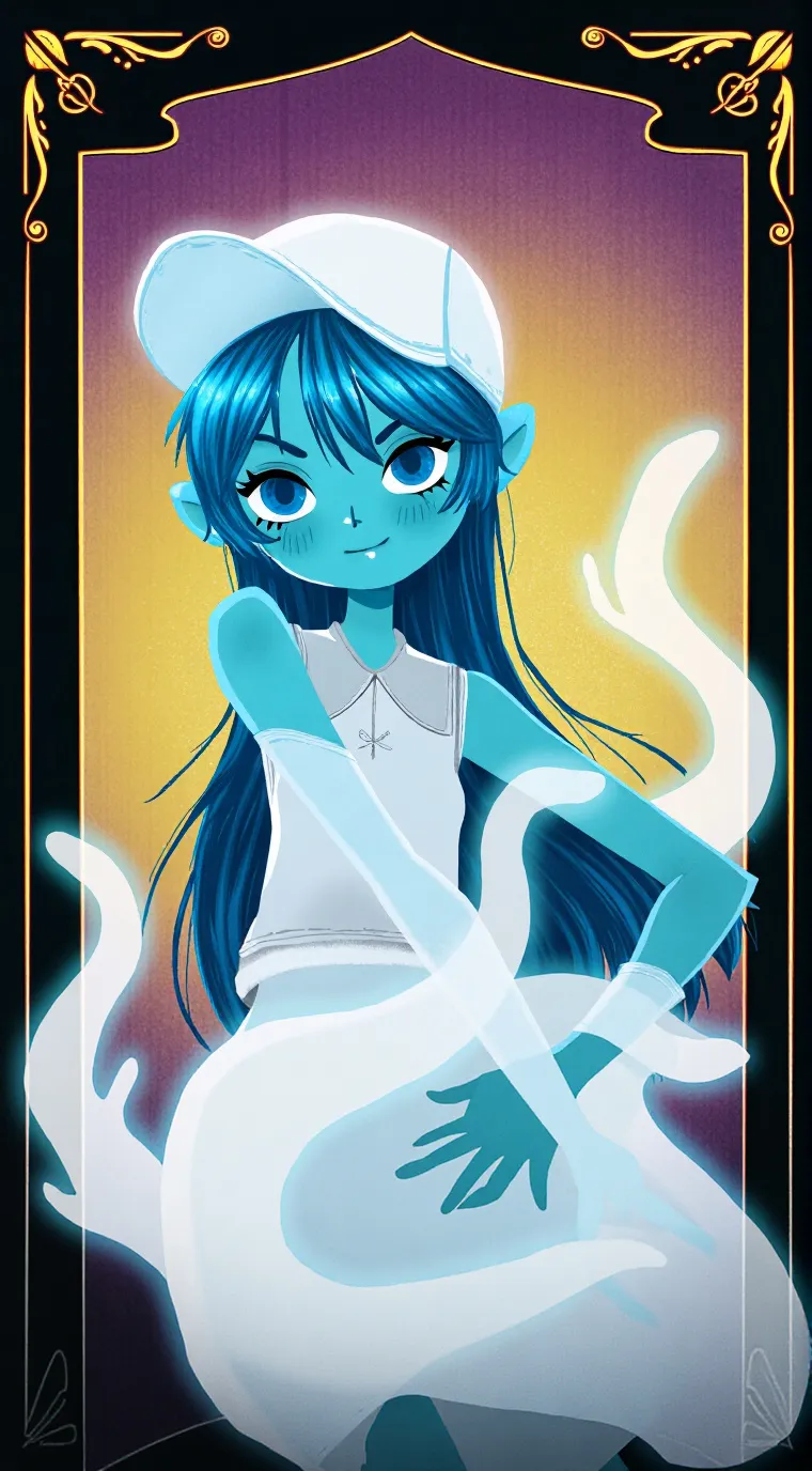 ai character: Connie Boolynski👻 background