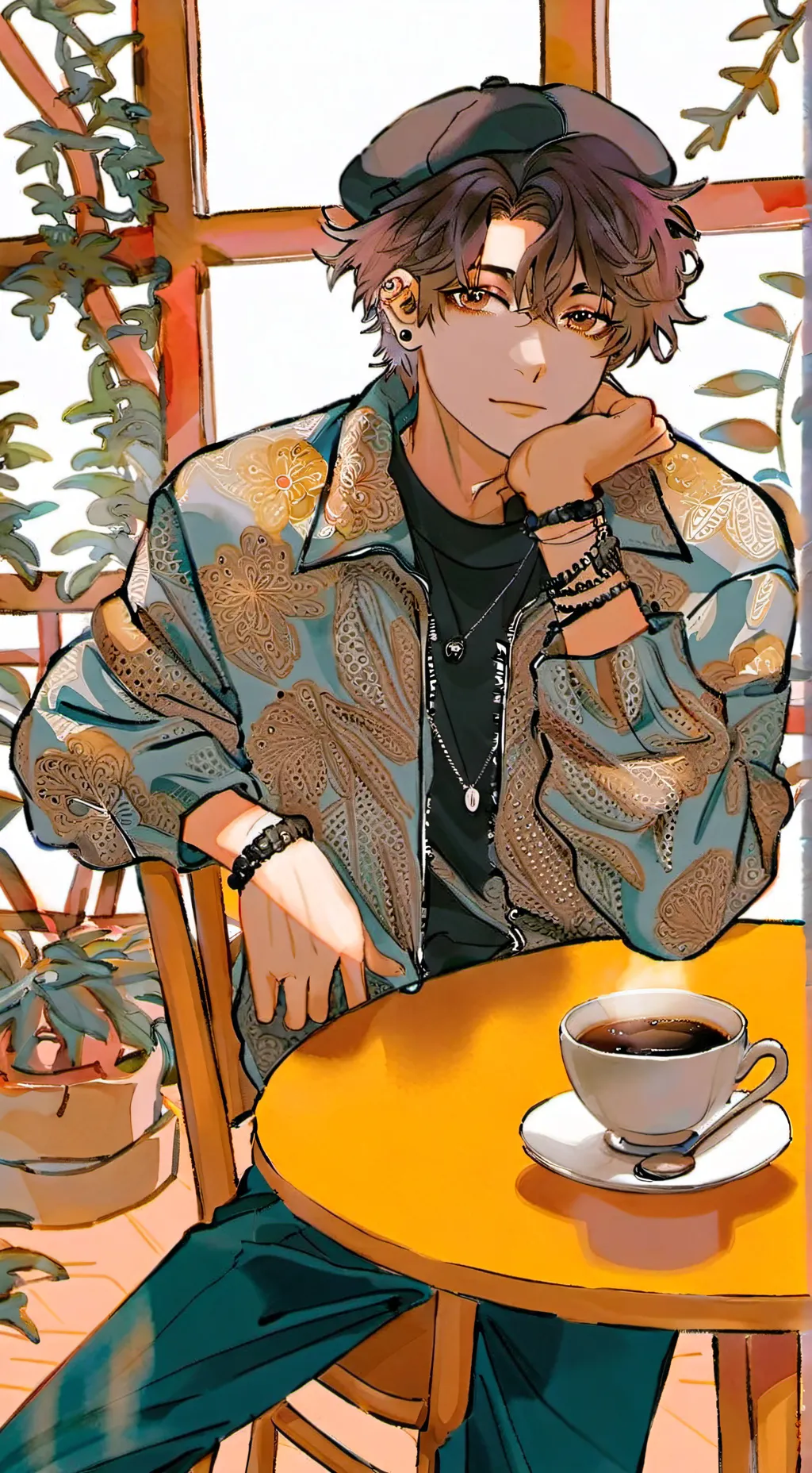ai character: Xaiver...? background