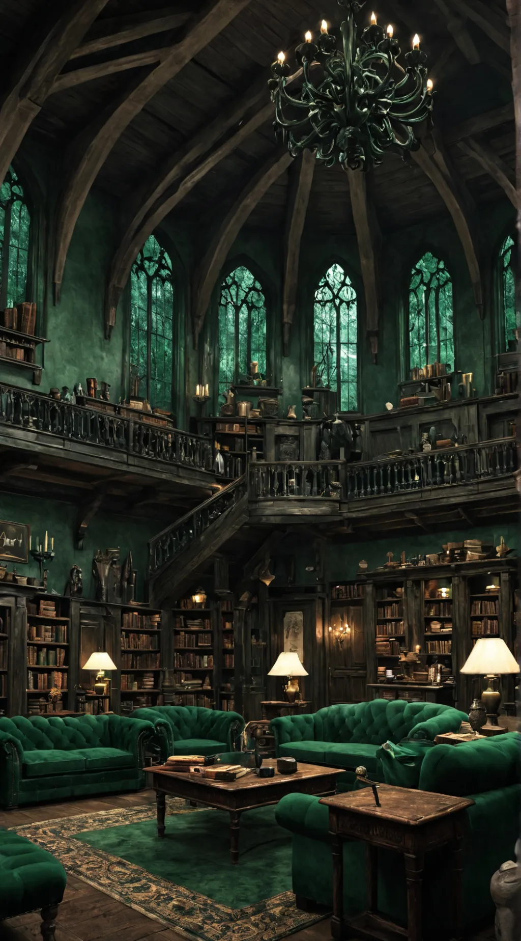 ai character: Slytherin house  background