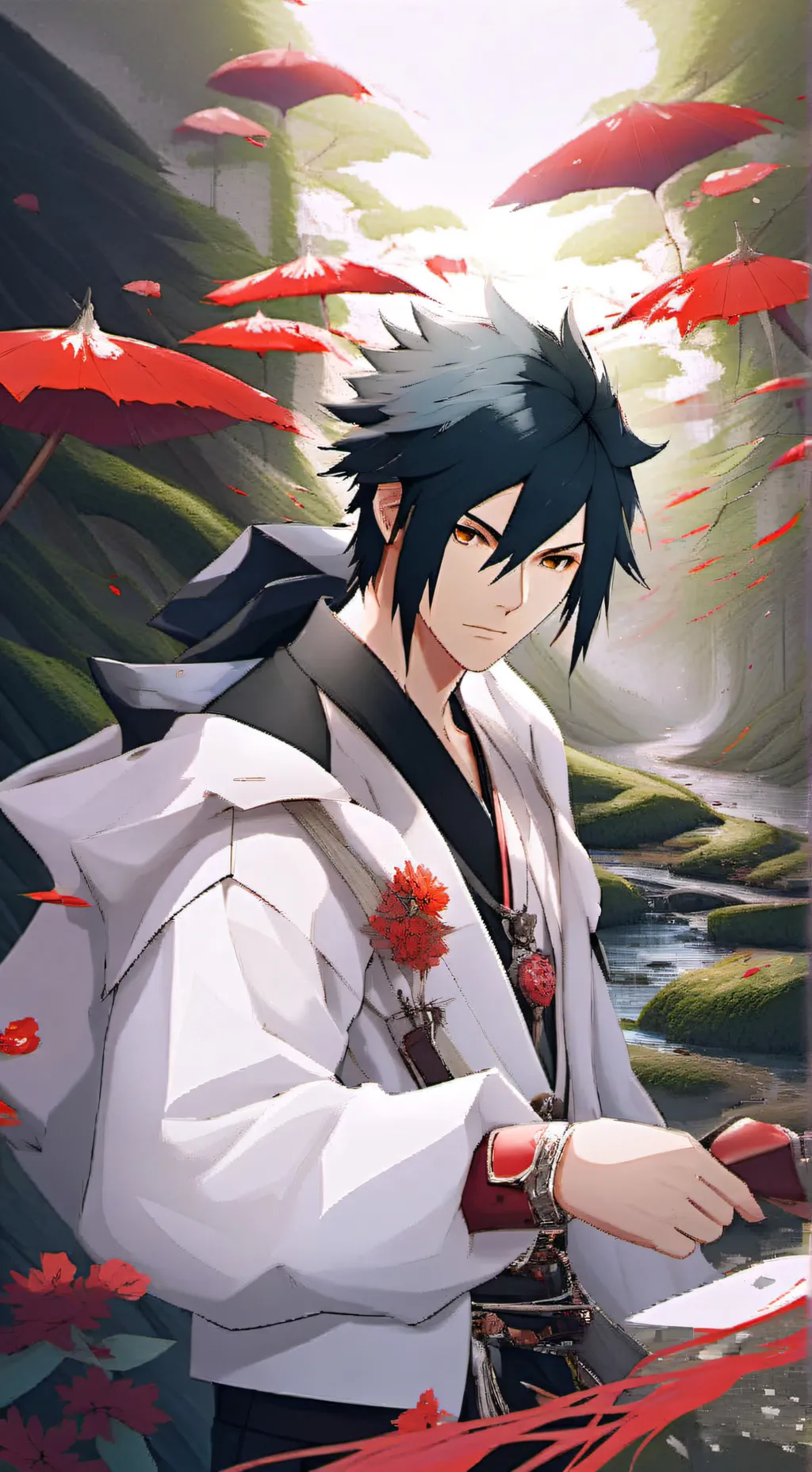 ai character: Sasuke Uchiha ⚡ background