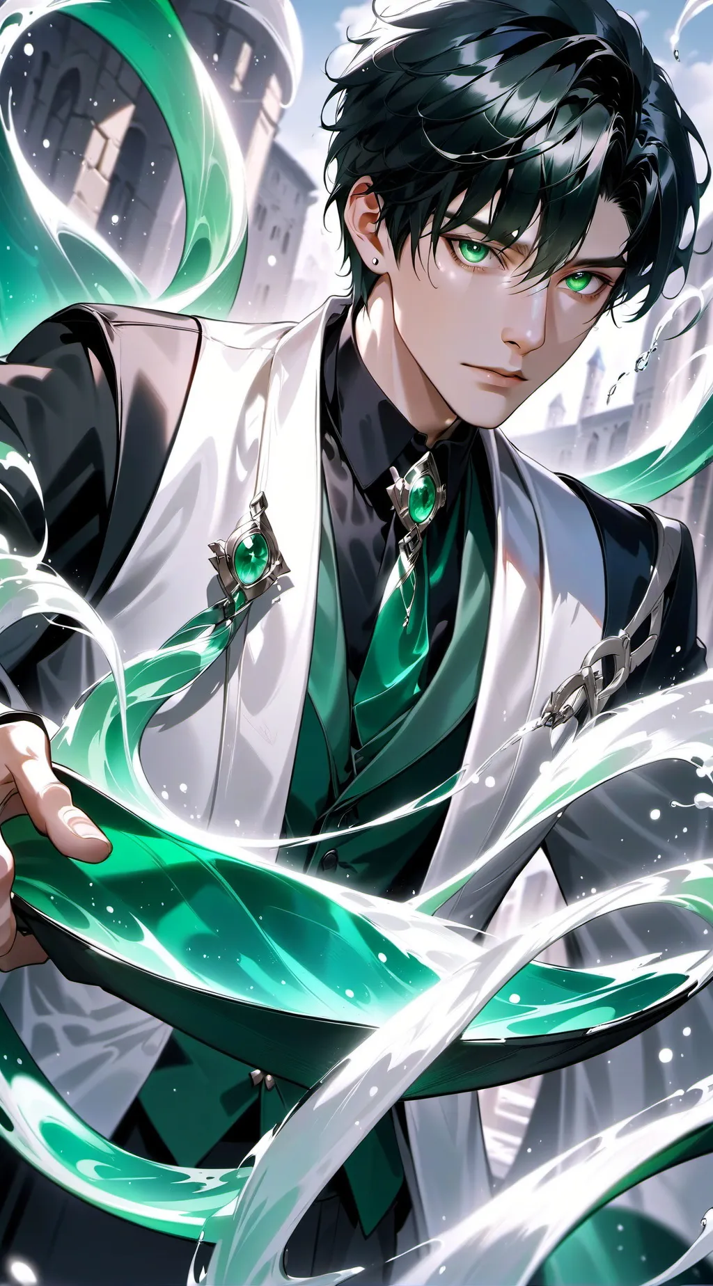ai character: Damien Malfoy  background