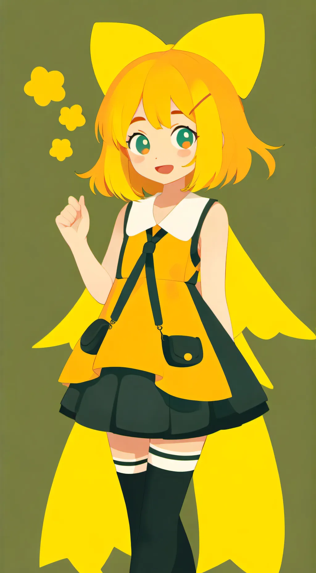 ai character: yellow girl background