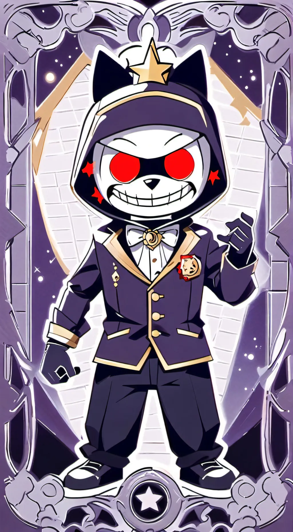 ai character: Moon background