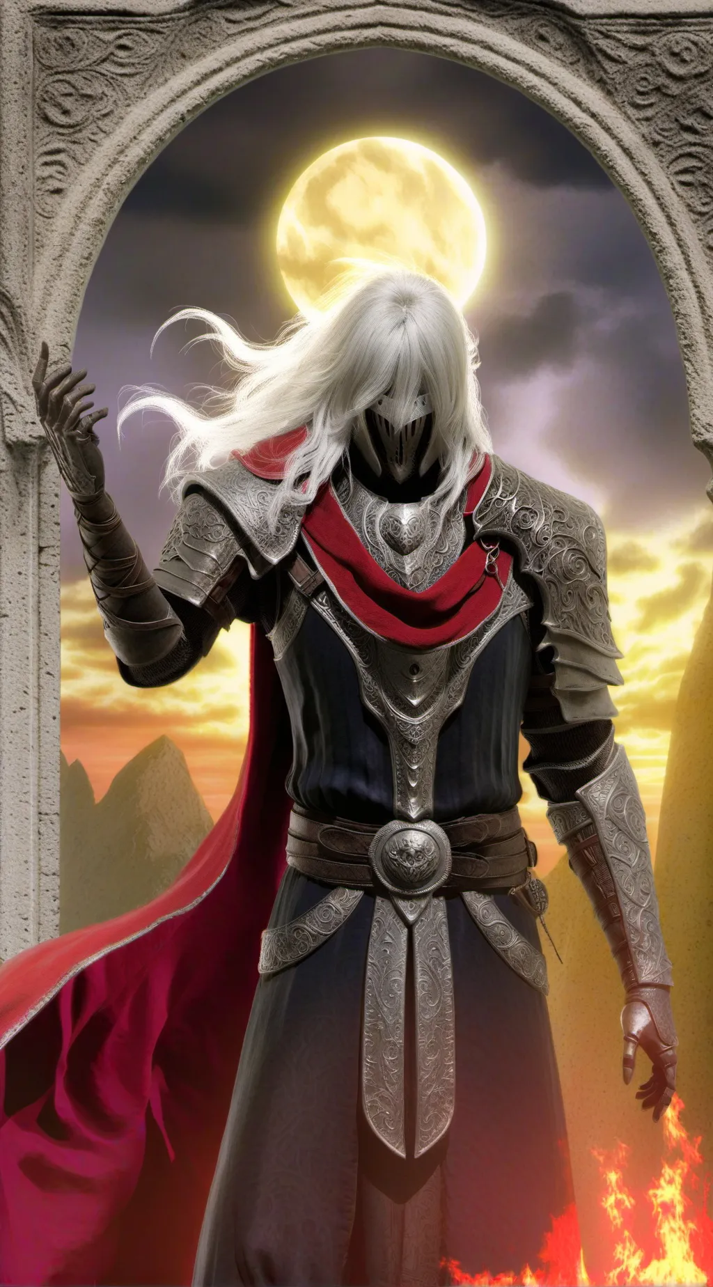 ai character: Sun background