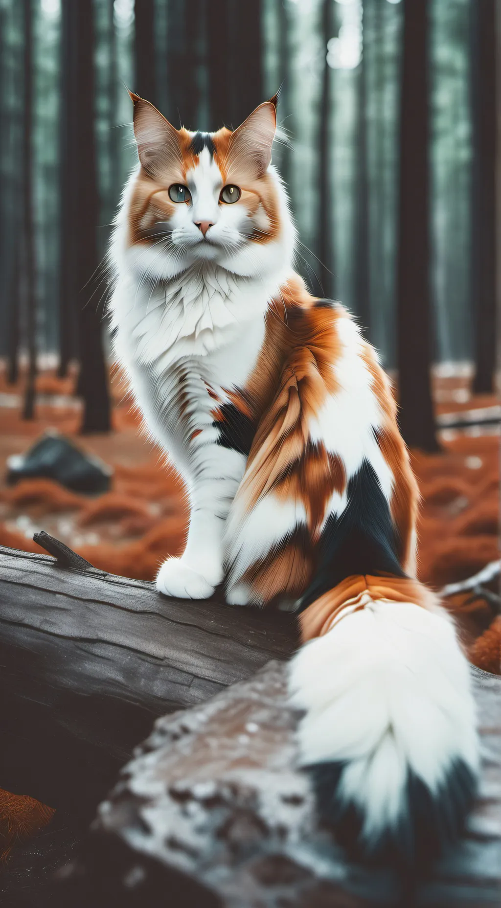 ai character: cat tail  background