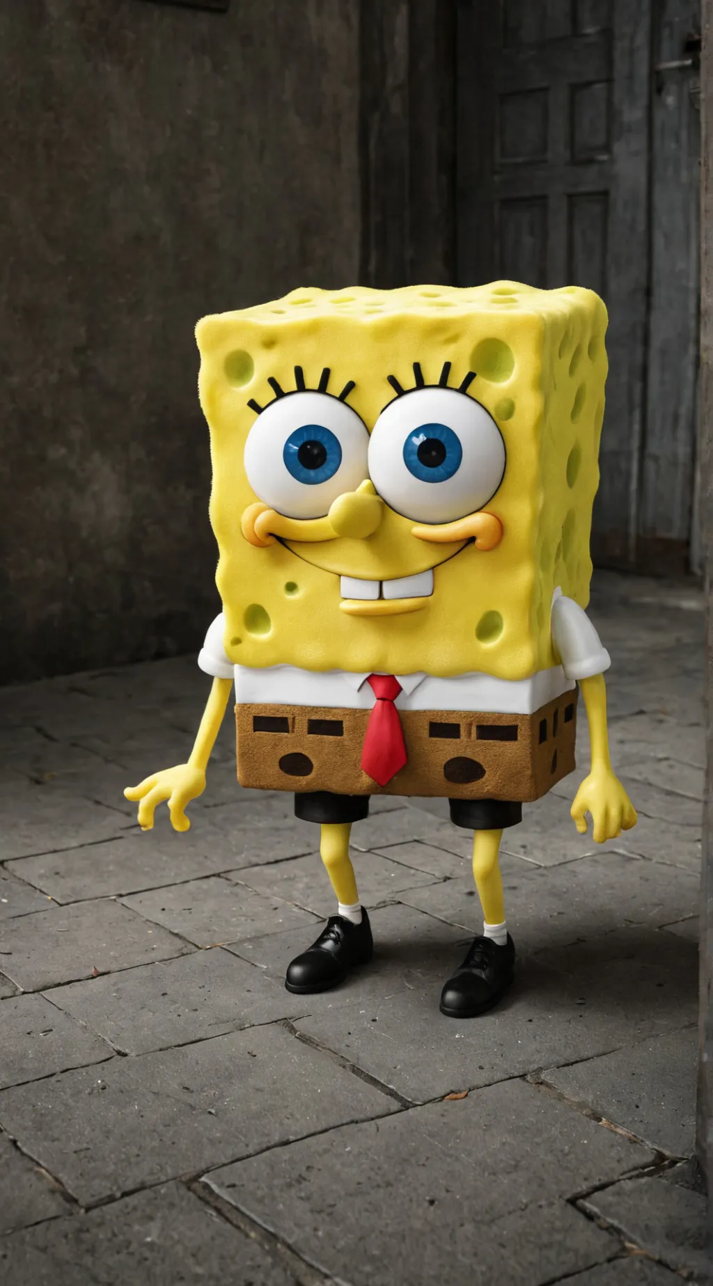 ai character: SpongeBob  background