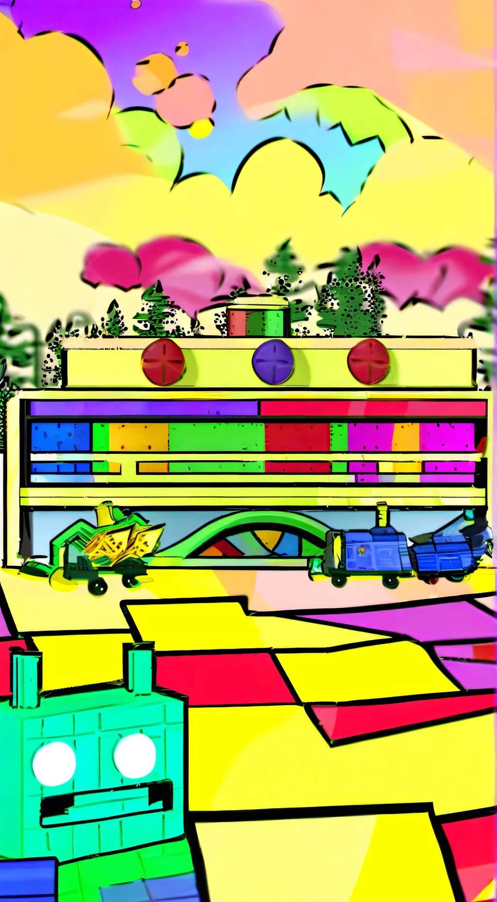 ai character: legomovie+unikitty background