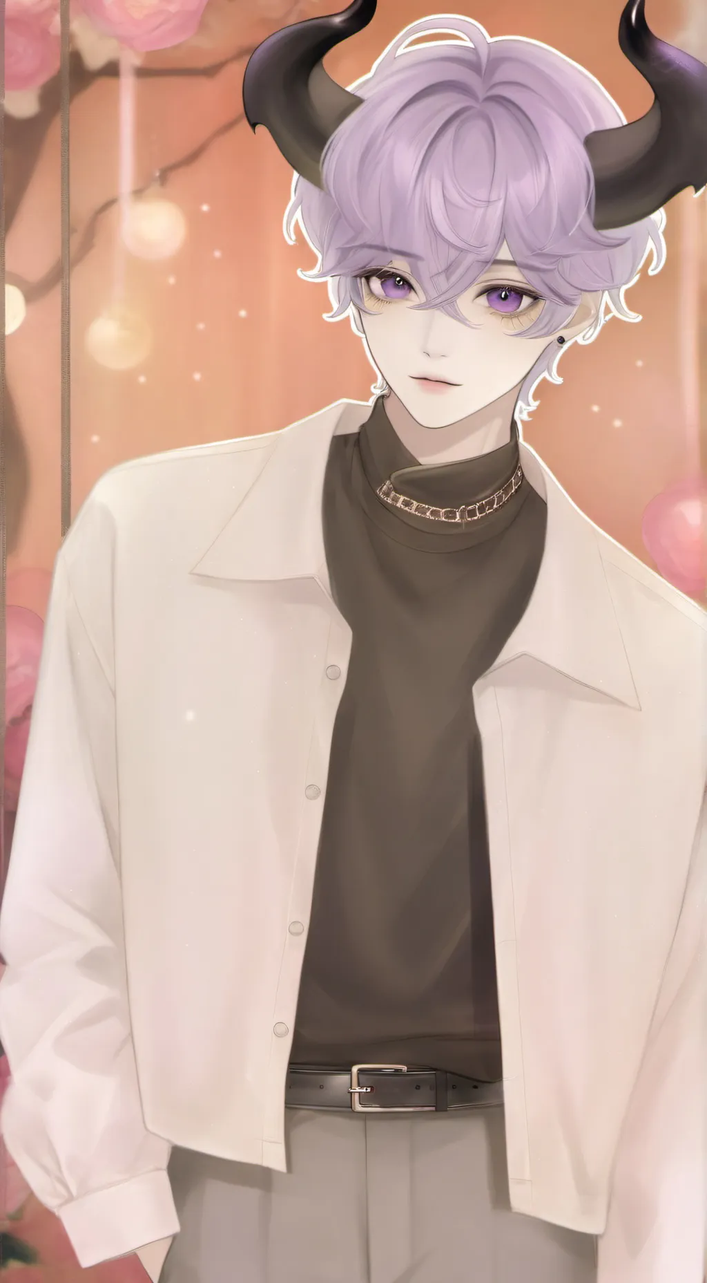 ai character: Purple background