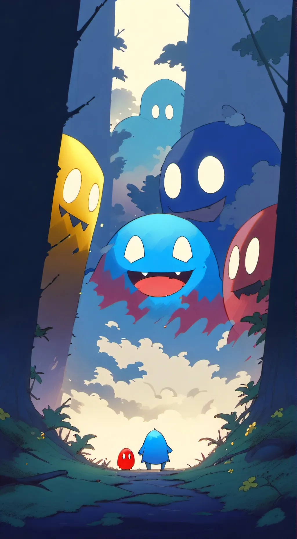 ai character: smart ghosts background