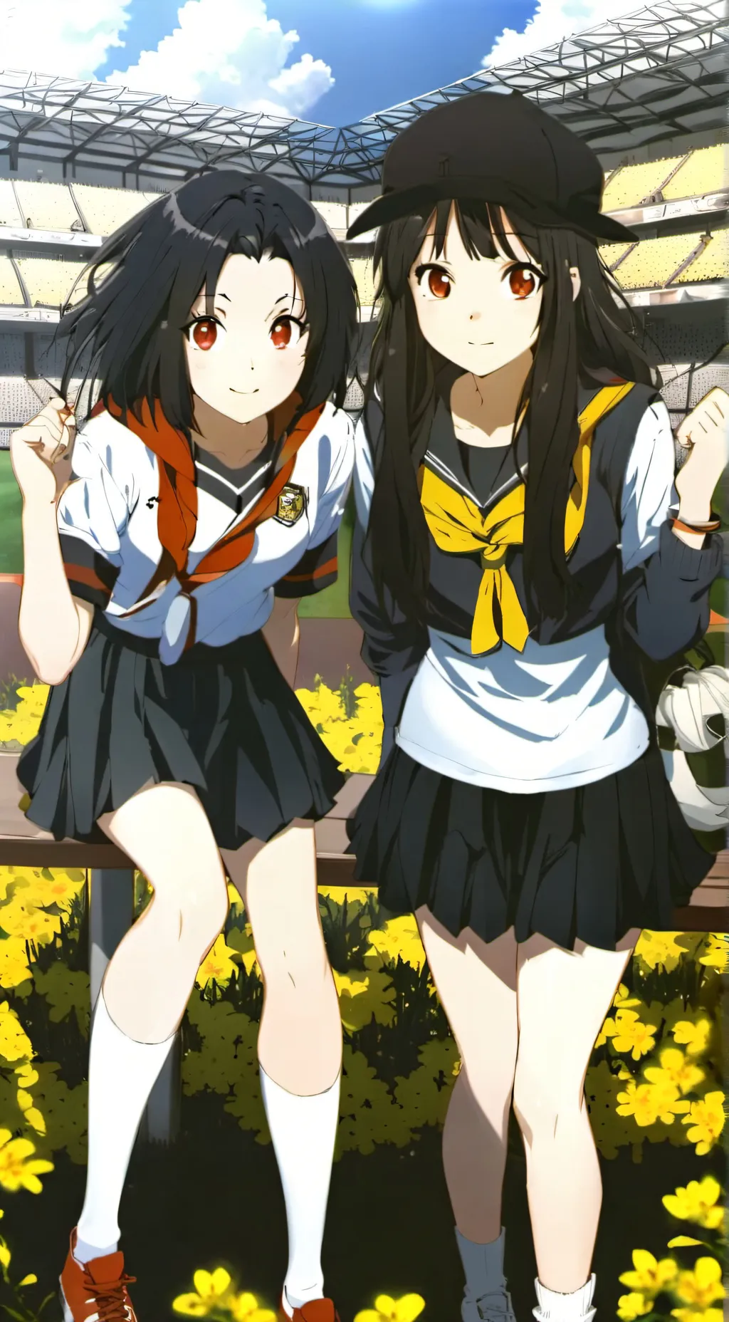 ai character: kim  and Isabella  background