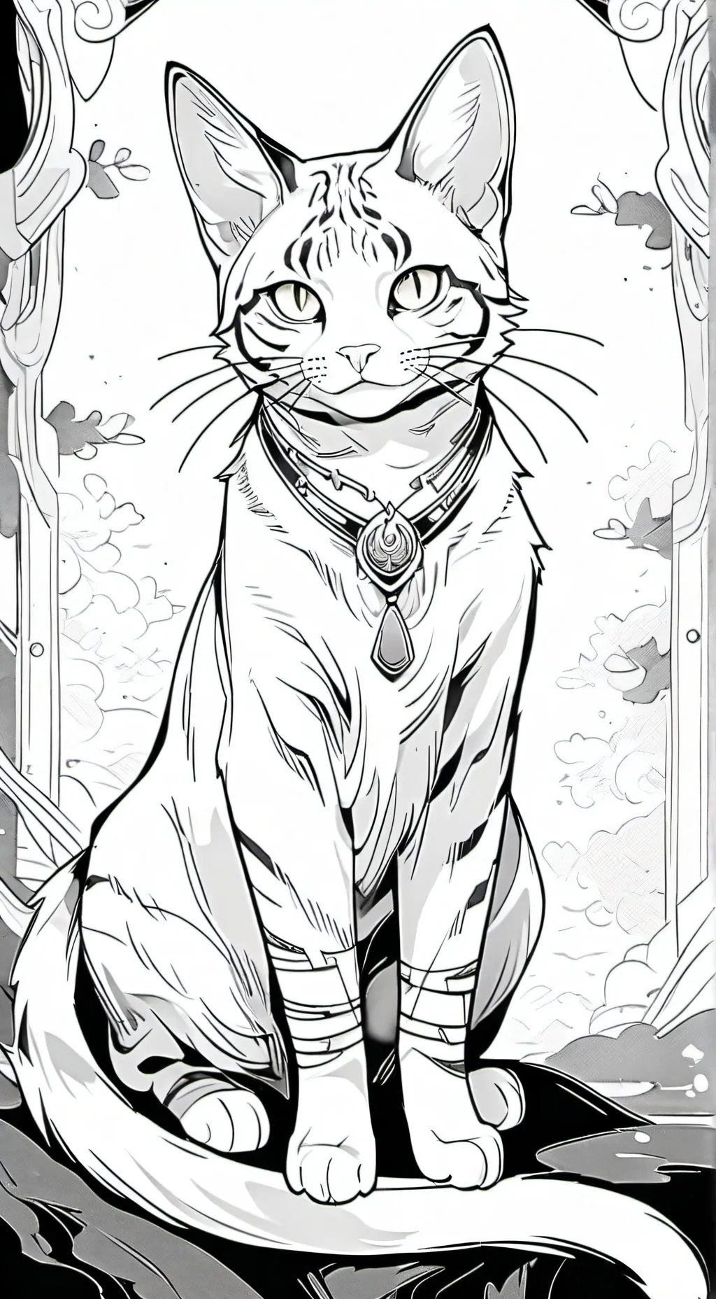 ai character: cursed cat HH background